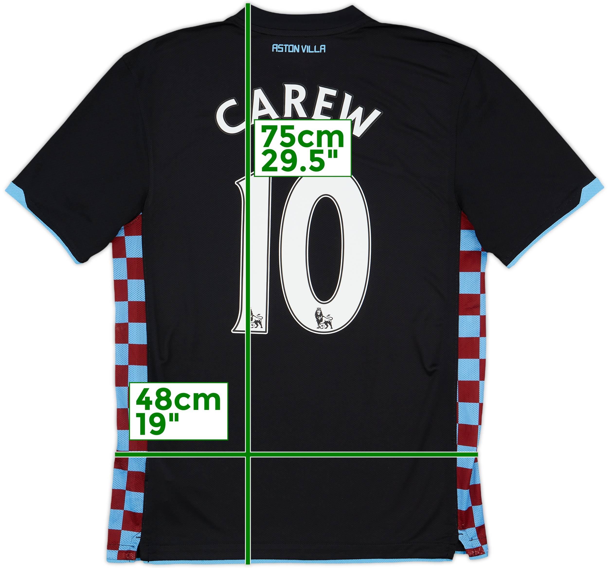 2010-11 Aston Villa Away Shirt Carew #10 - 8/10 - (M)
