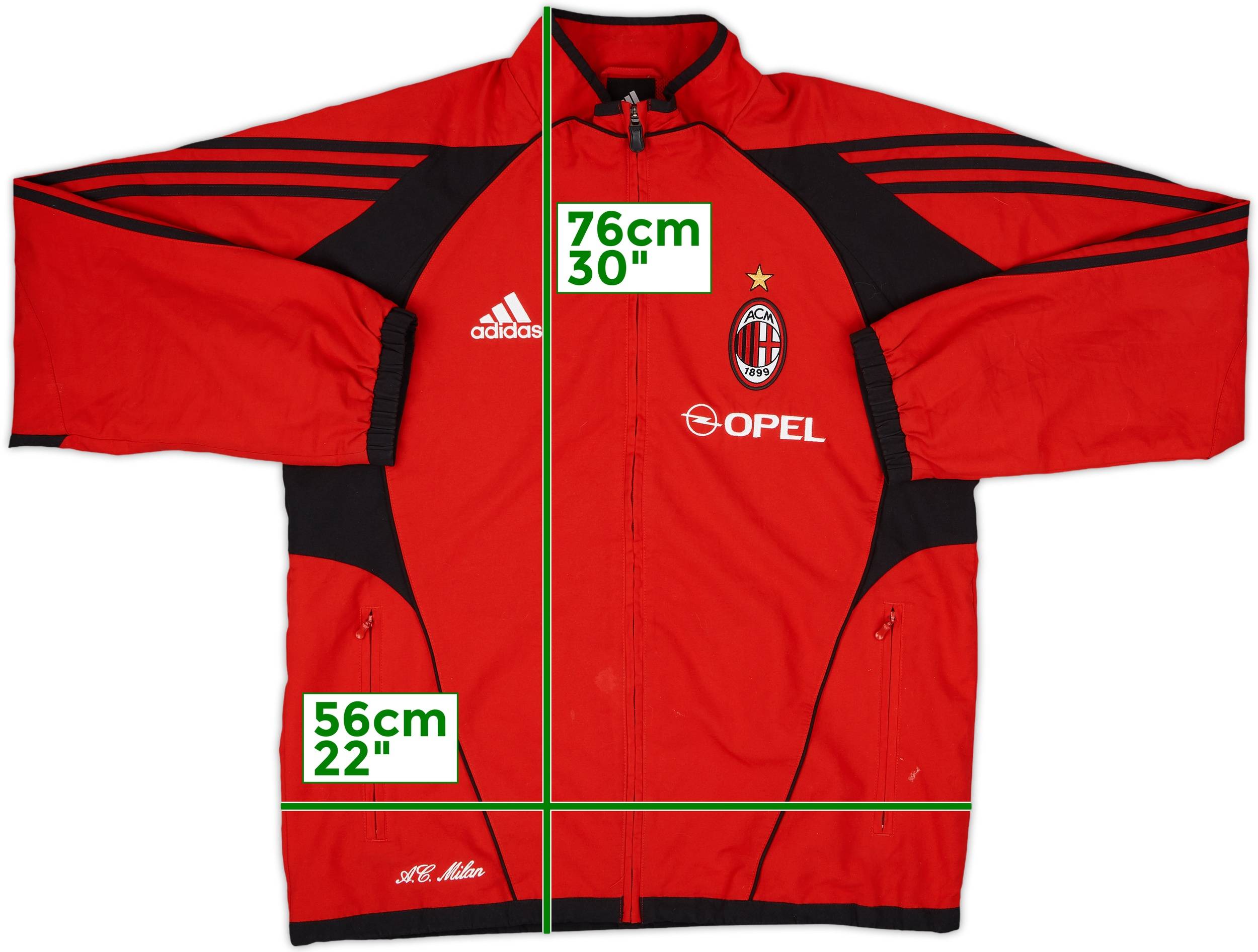 2005-06 AC Milan adidas Training Jacket - 8/10 - (M)