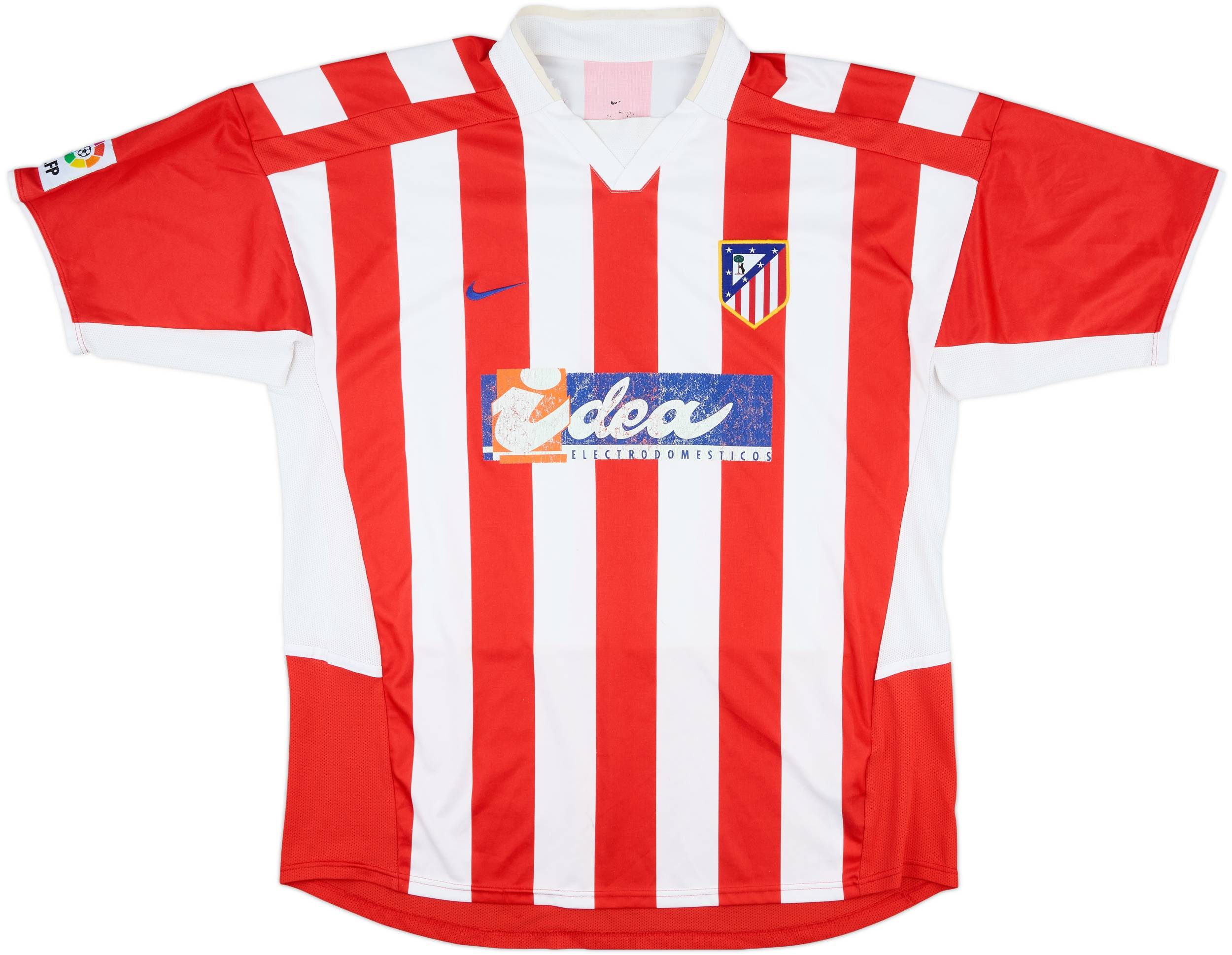 注目ブランドのギフト 2002-03 Atletico Madrid Home Shirt - 5/10 - (XL) 記念グッズ