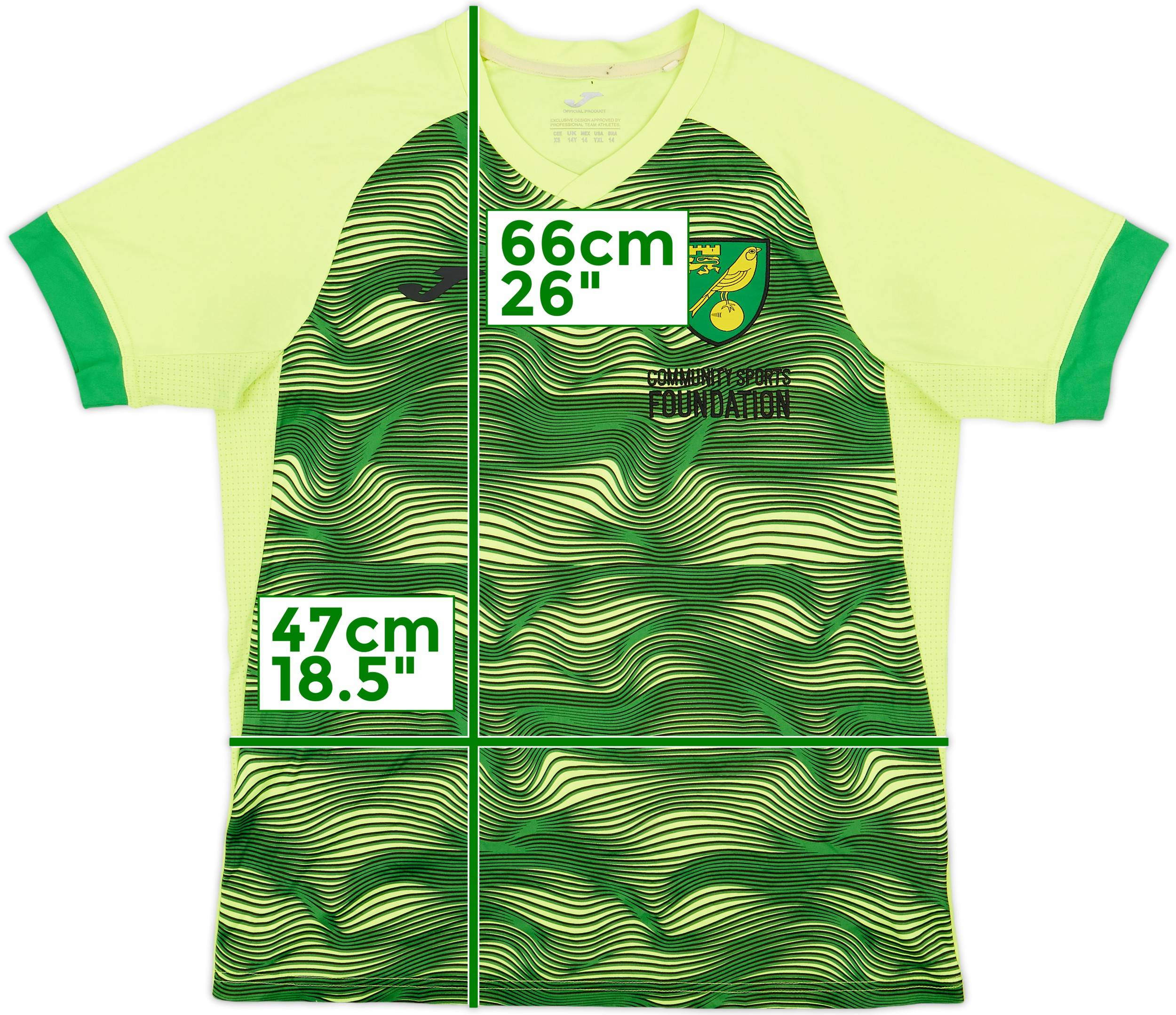 2021-22 Norwich Joma Training Shirt - 7/10 - (L.Boys)