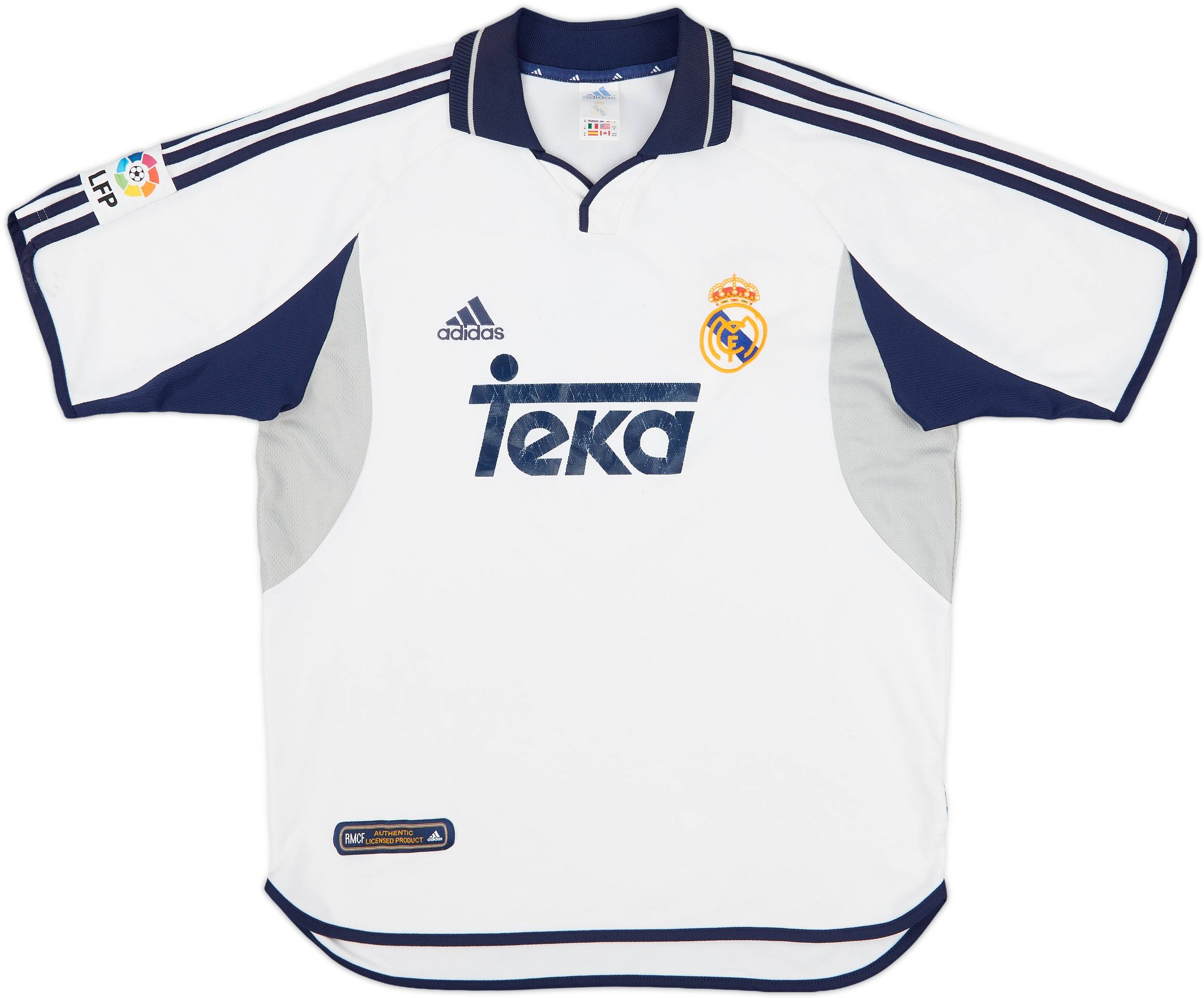 アディダス 00s real madrid #7 raul M home 2000-01 Real Madrid Home Shirt Raul #7 - 7/10 - (S)