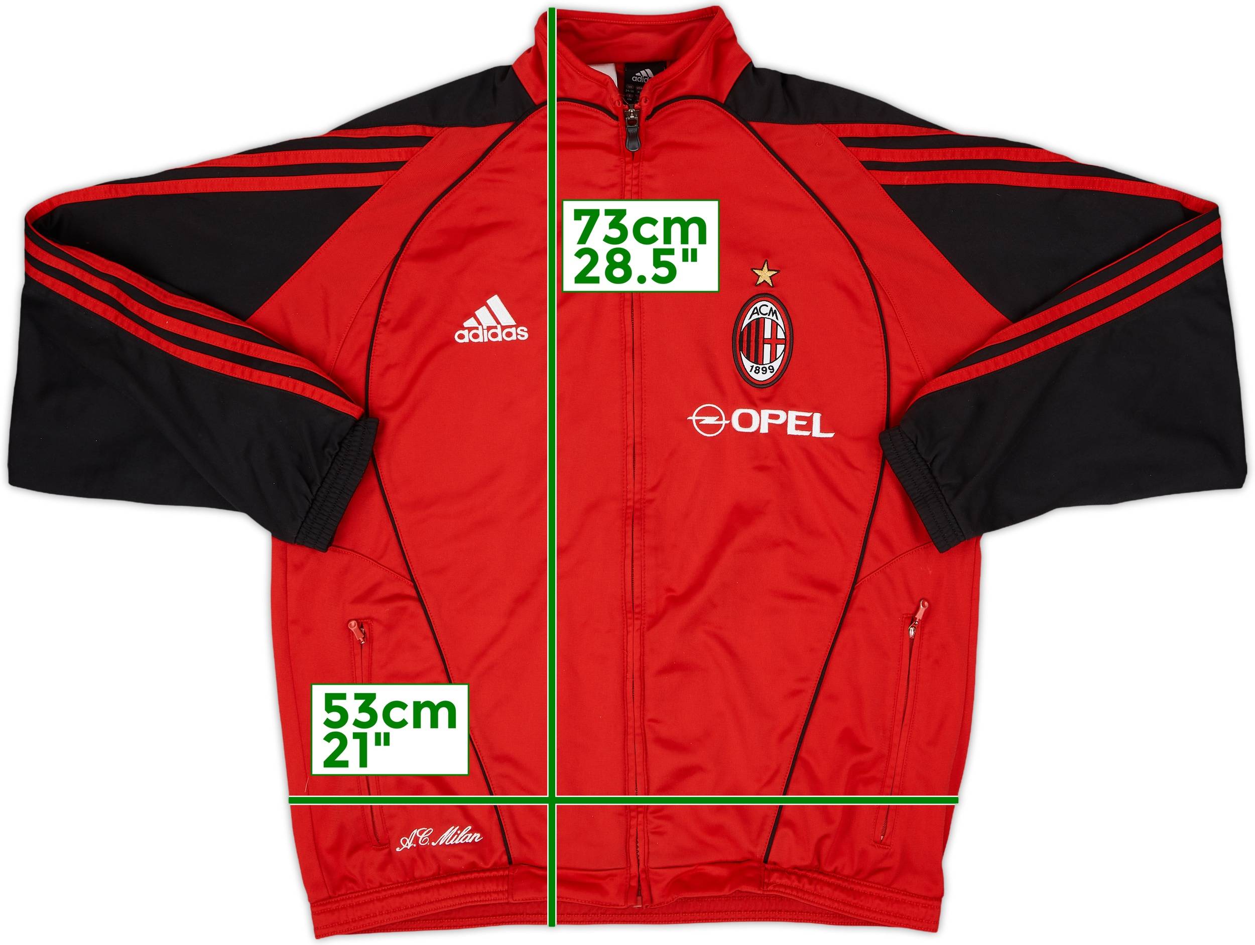 2005-06 AC Milan adidas Track Jacket - 8/10 - (S)