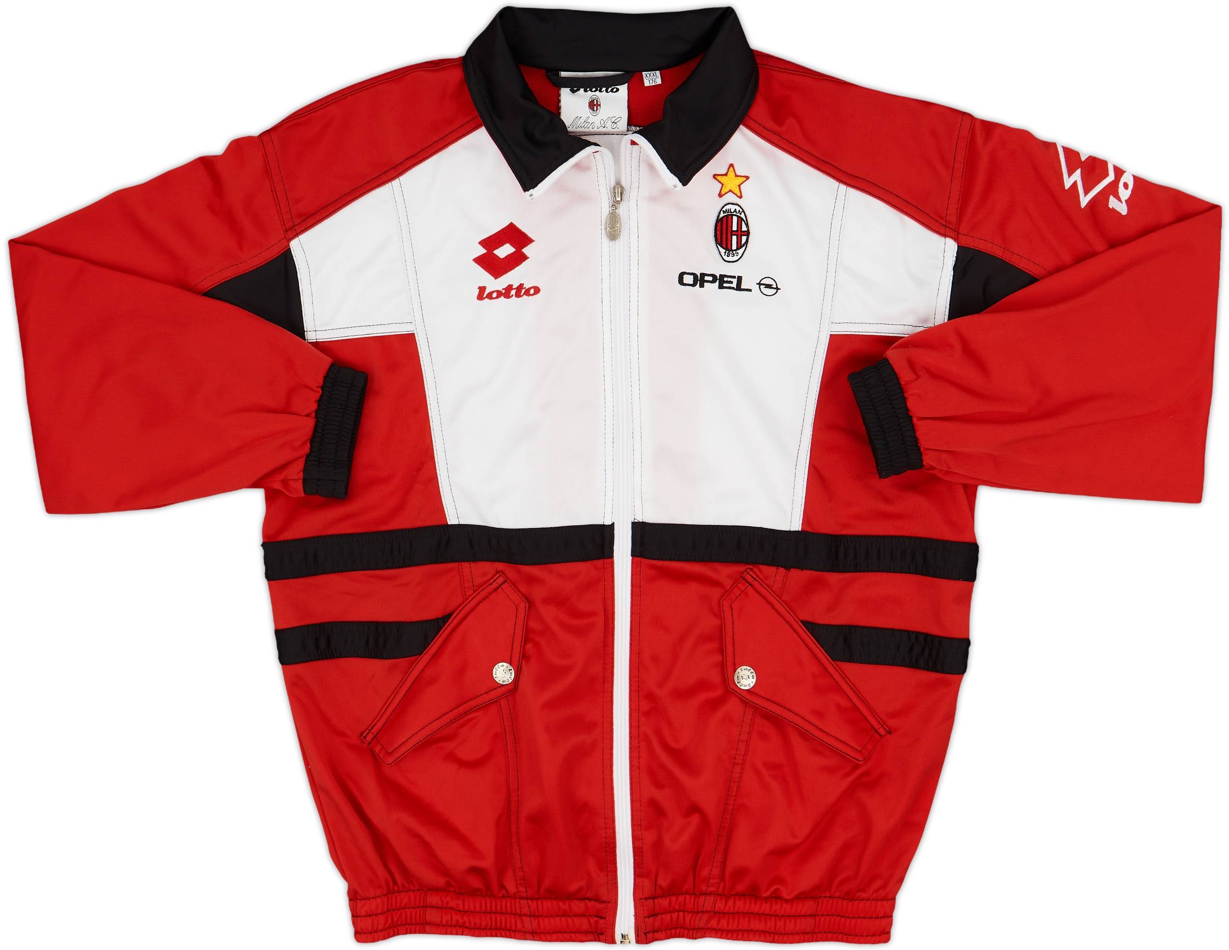 1994-95 AC Milan Lotto Track Jacket - 9/10 - (XL.Boys)