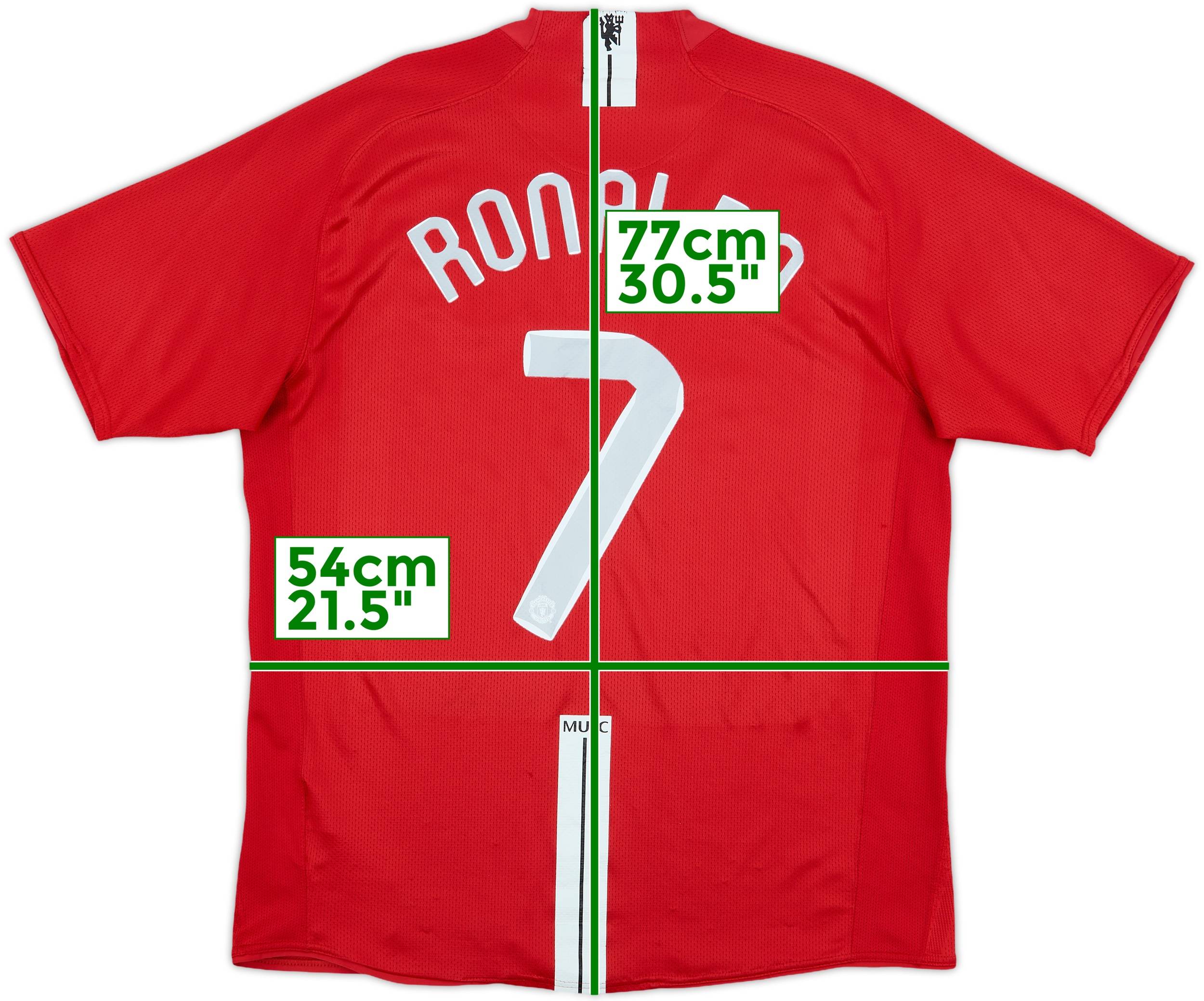 2007-09 Manchester United Home Shirt Ronaldo #7 - 6/10 - (L)