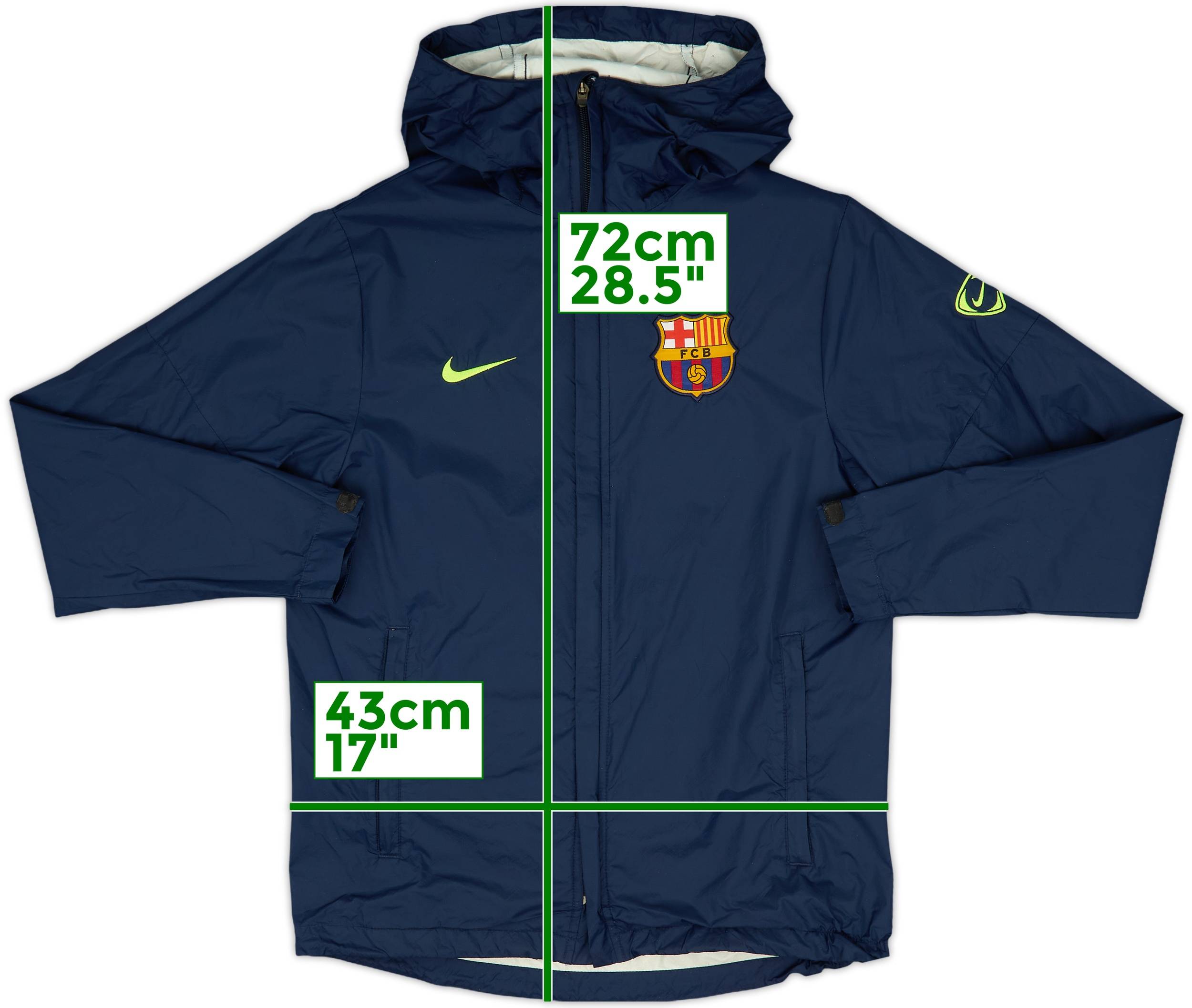 2009-10 Barcelona Nike Hooded Rain Jacket - 8/10 - (XS)