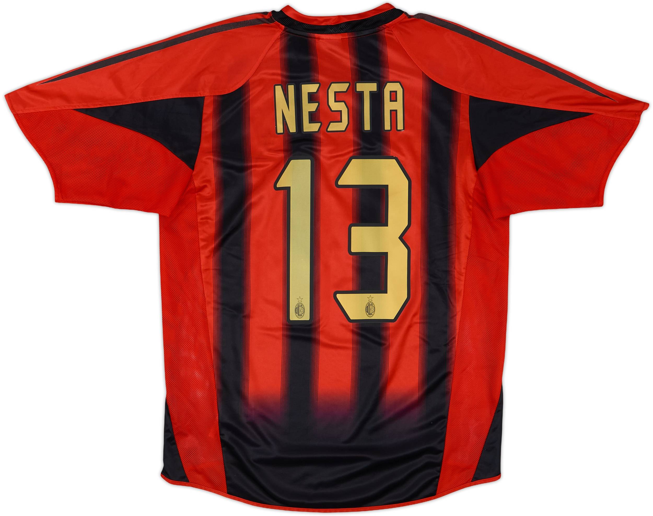 2004-05 AC Milan Home Shirt Nesta #13 - 7/10 - (M)