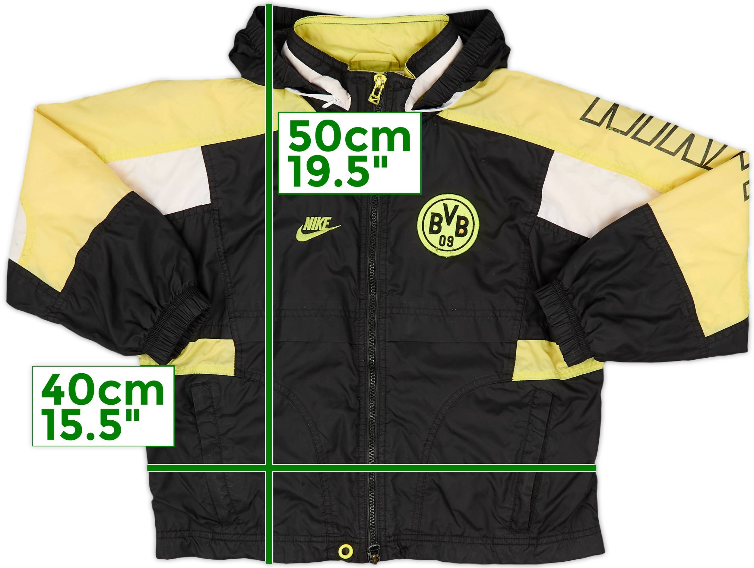 1995-96 Borussia Dortmund Nike Hooded Rain Jacket - 6/10 - (S.Boys)