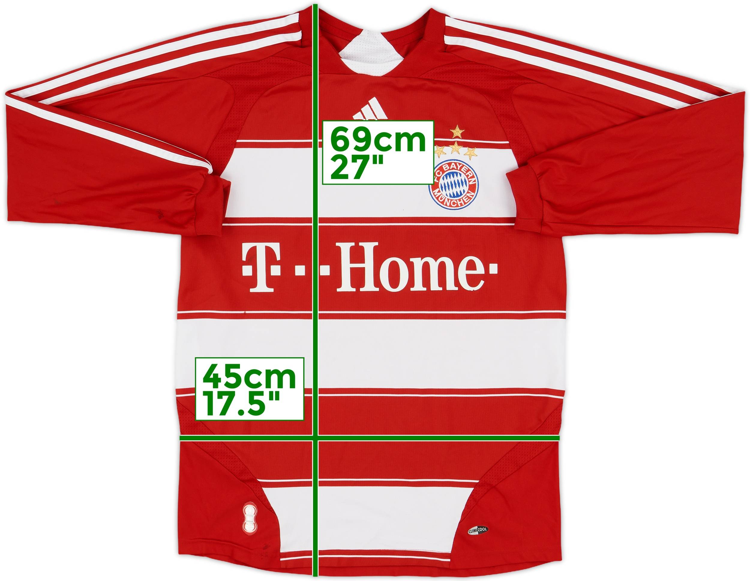 2008-09 Bayern Munich Home L/S Shirt - 7/10 - (XL.Boys)