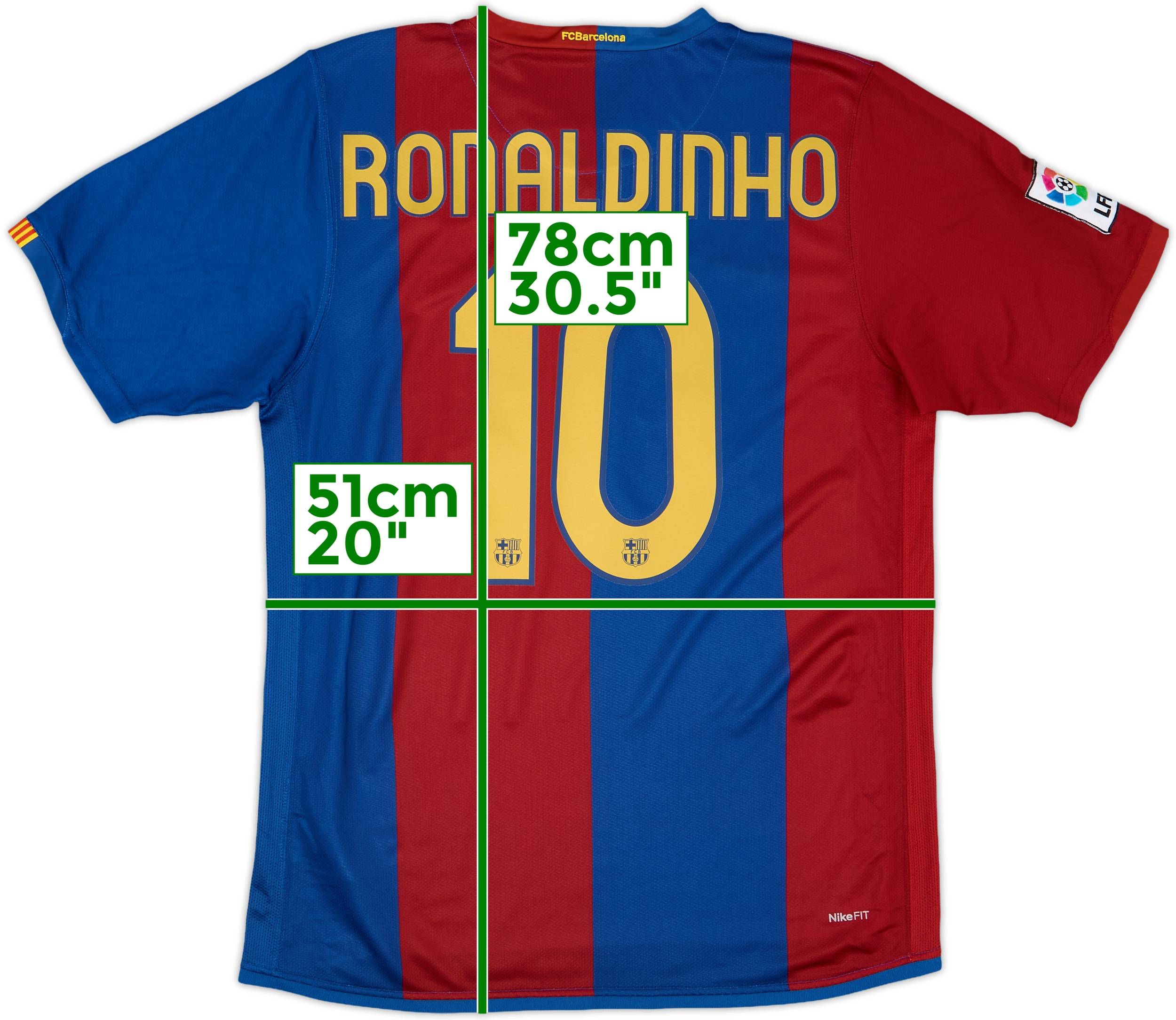 FC Barcelona Ronaldinho 10 シャツ Lサイズ FC Barcelona jersey RONALDINHO 10 shirt 2003 Football Soccer