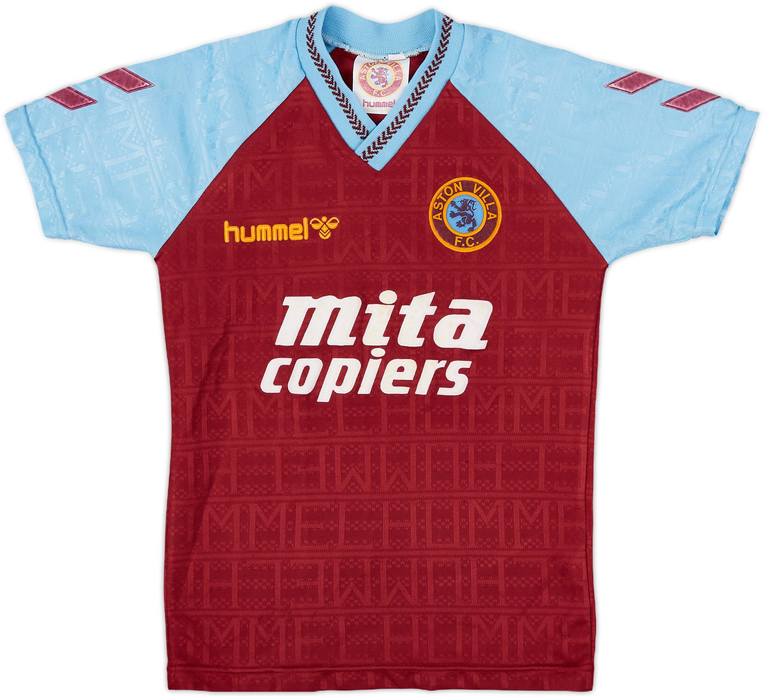 ウェア hummel - Hummel Aston Villa FC football shirts 1989-90 Aston Villa Home Shirt - 8/10 - (L.Boys)