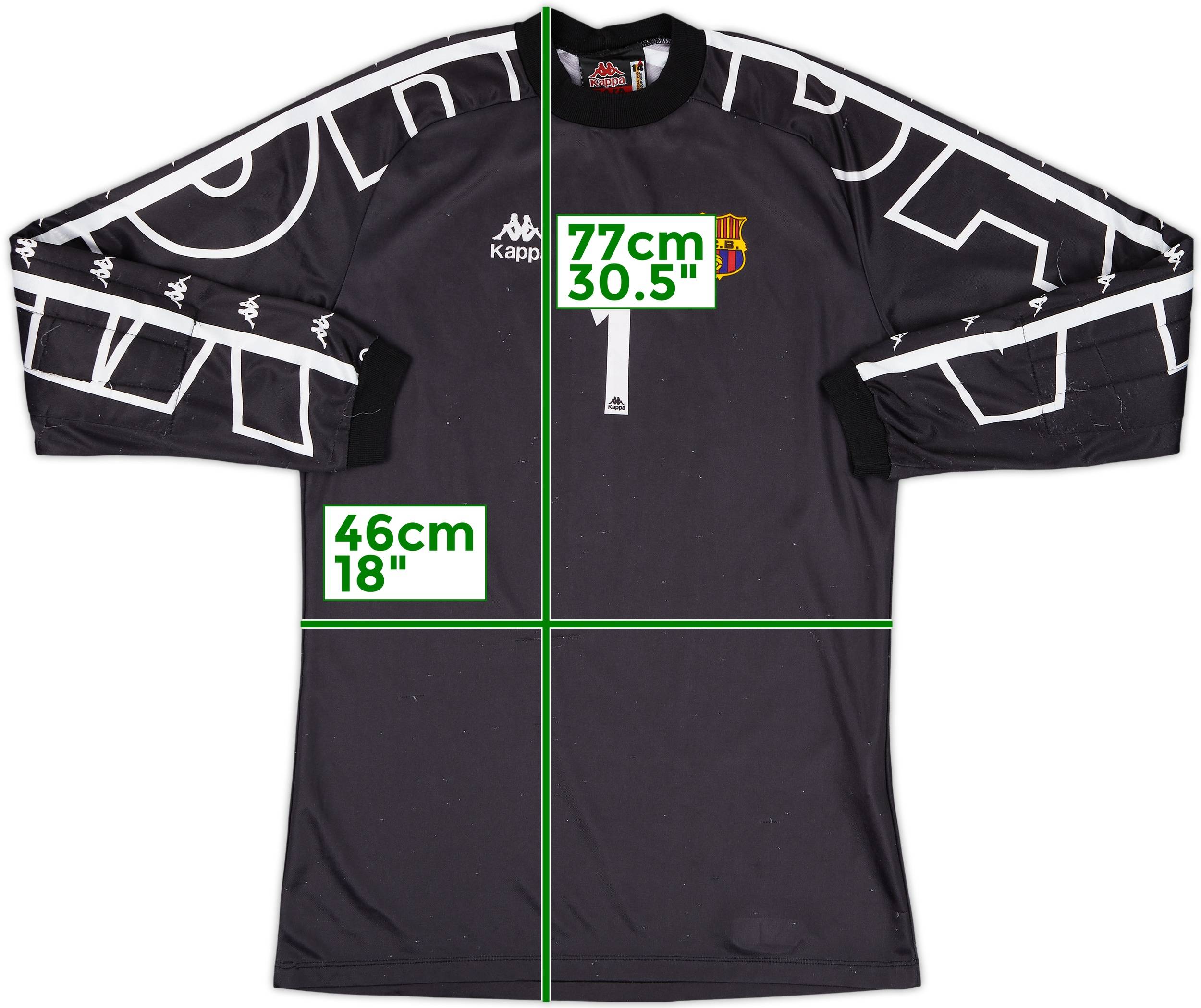 1997-98 Barcelona GK Shirt Vitor Baia #1 - 6/10 - (XL.Boys)