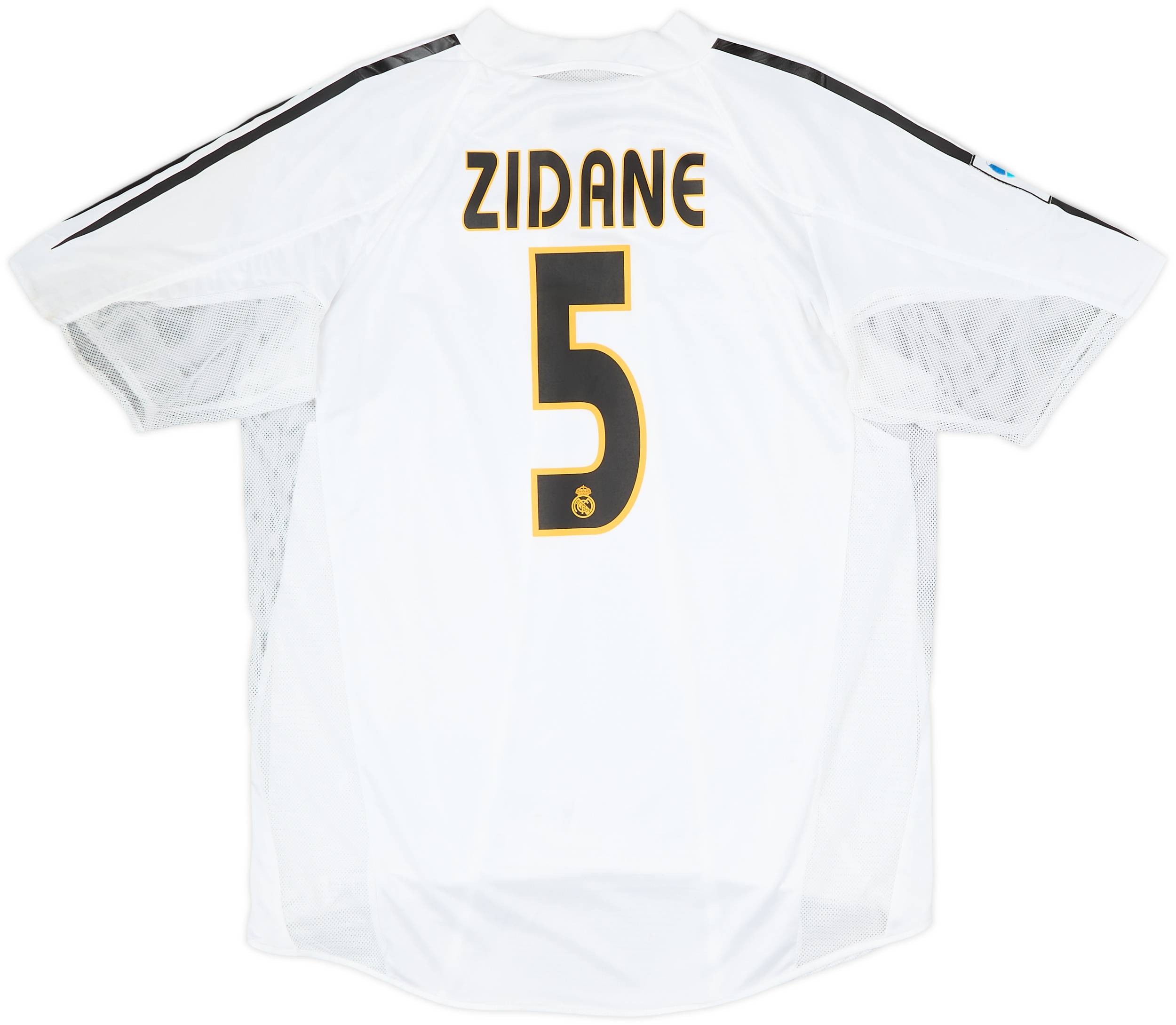 2004-05 Real Madrid Player Issue Home Shirt Zidane #5 - 7/10 - (L)
