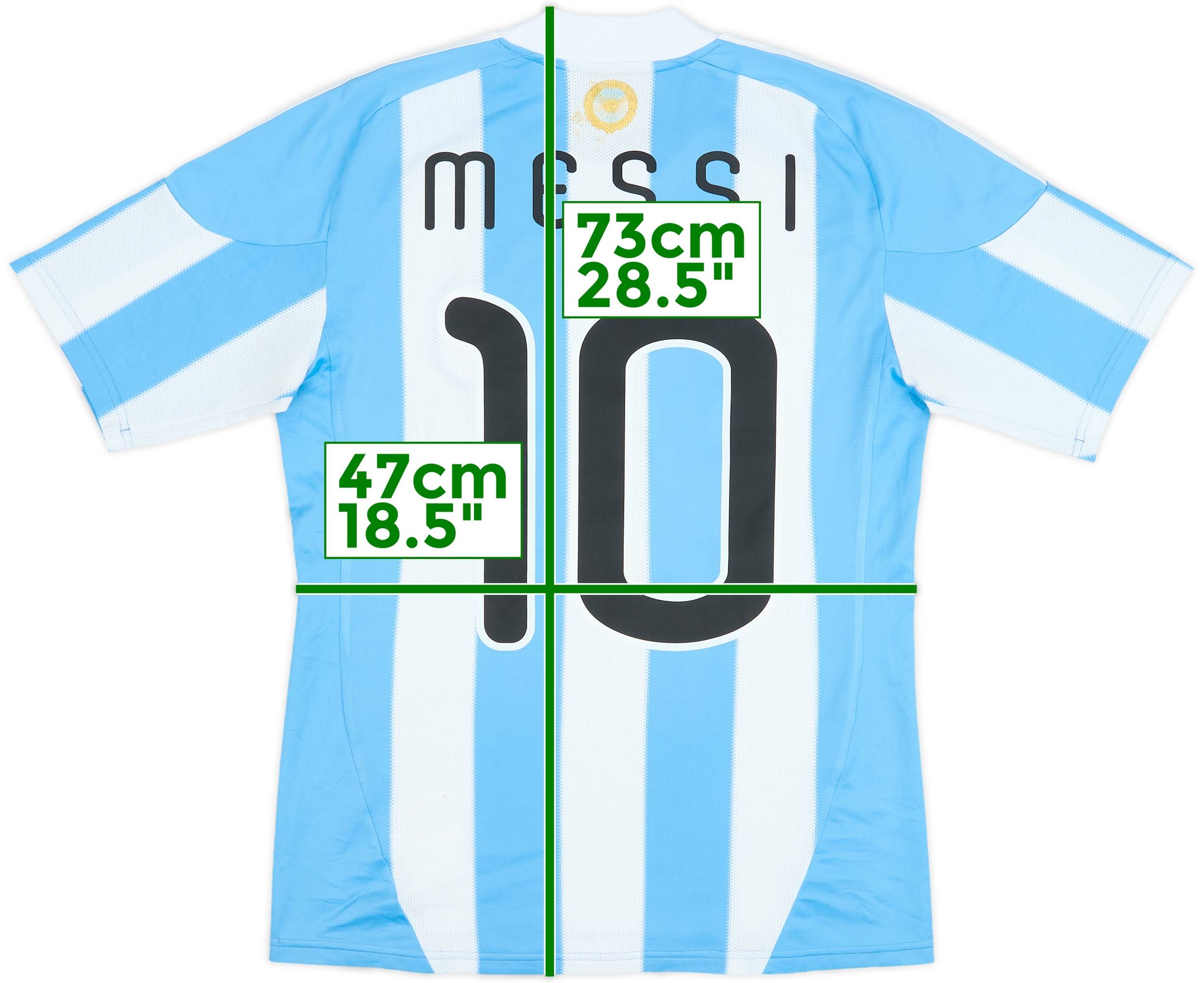 2010-11 Argentina Home Shirt Messi #10 - 5/10 - (S)