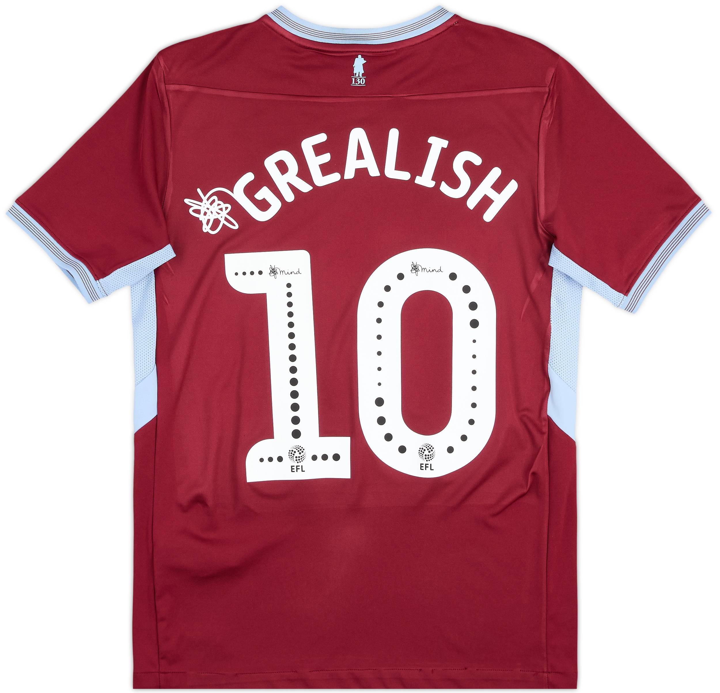 2018-19 Aston Villa Home Shirt Grealish #10 - 10/10 - (XL.Boys)
