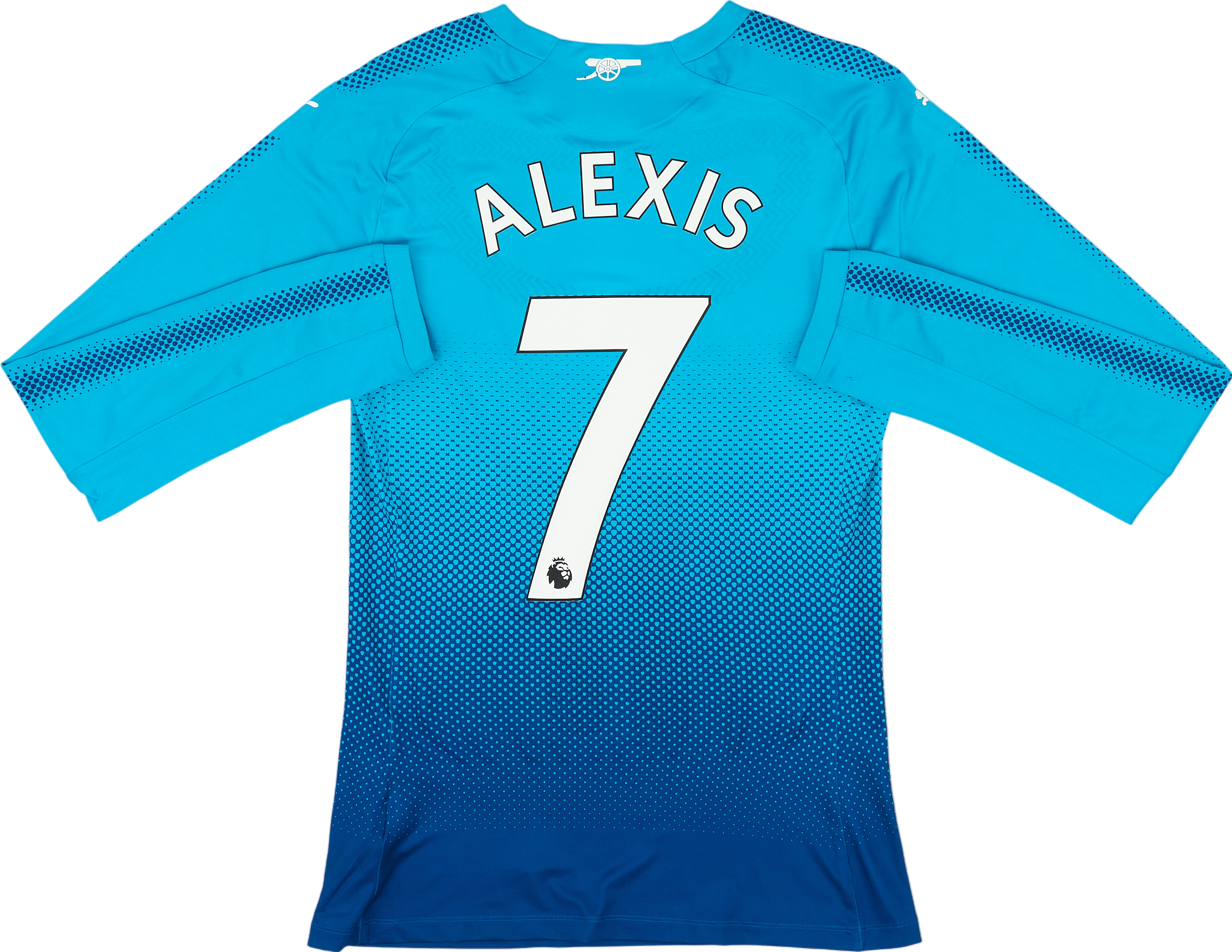 2017 18 Arsenal Authentic ACTV Fit Away L S Shirt Alexis 7 7 10 M