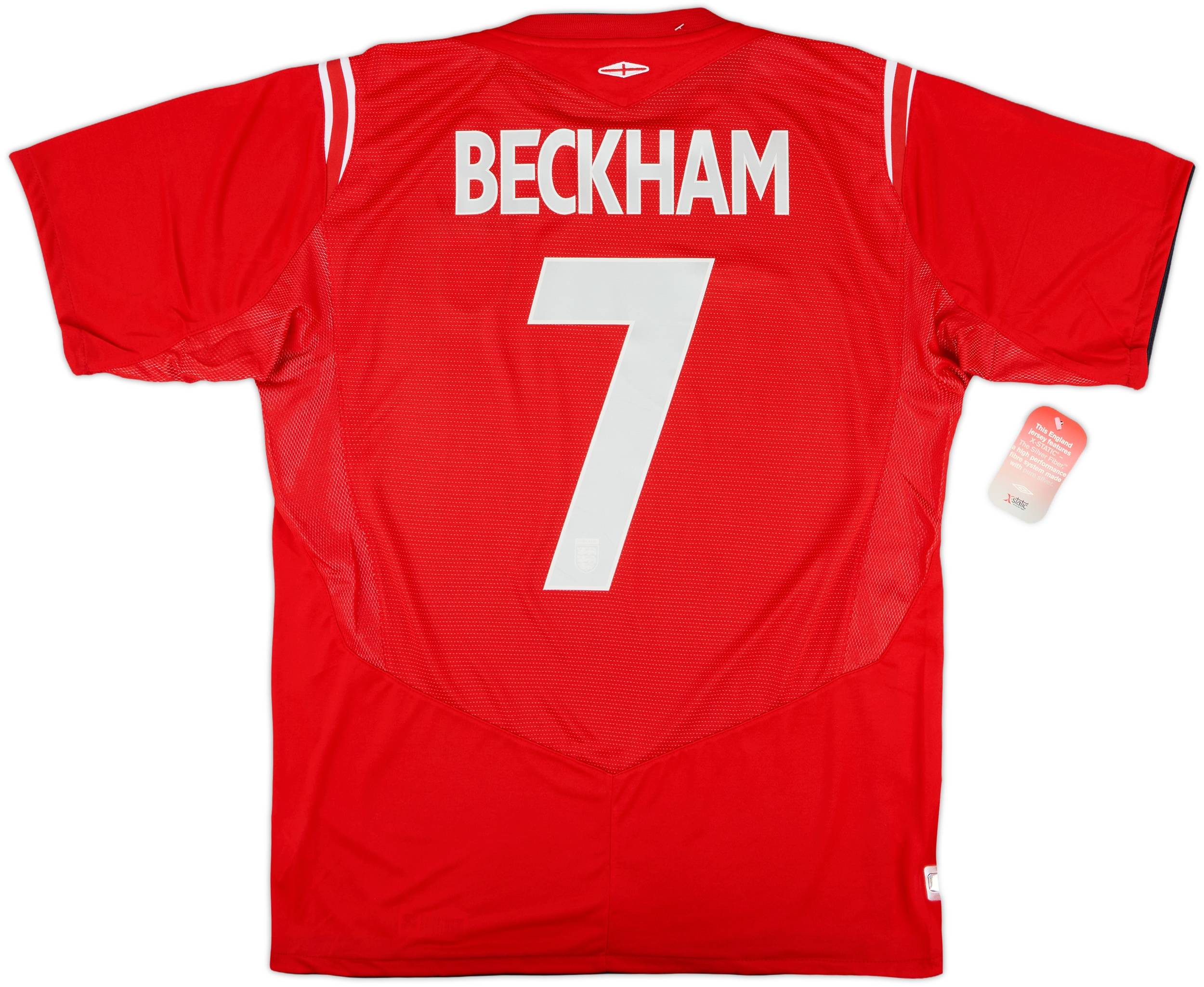 2004-06 England Away Shirt Beckham #7 (L)