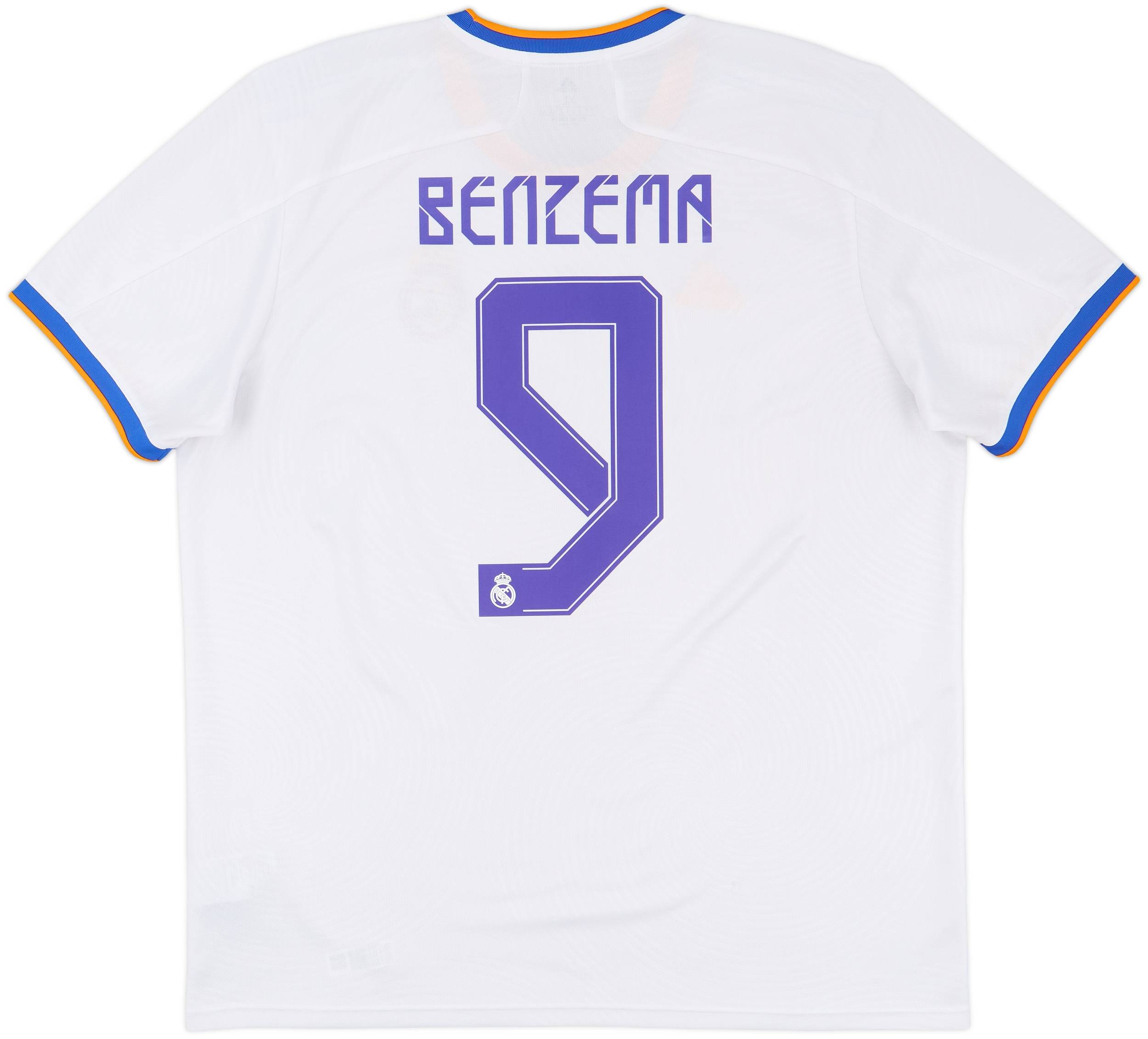 レアル・マドリード 21/22 ホーム ユニフォーム BENZEMA #9 2021-22 Real Madrid Home Shirt Benzema #9 - 8/10 - (XL)