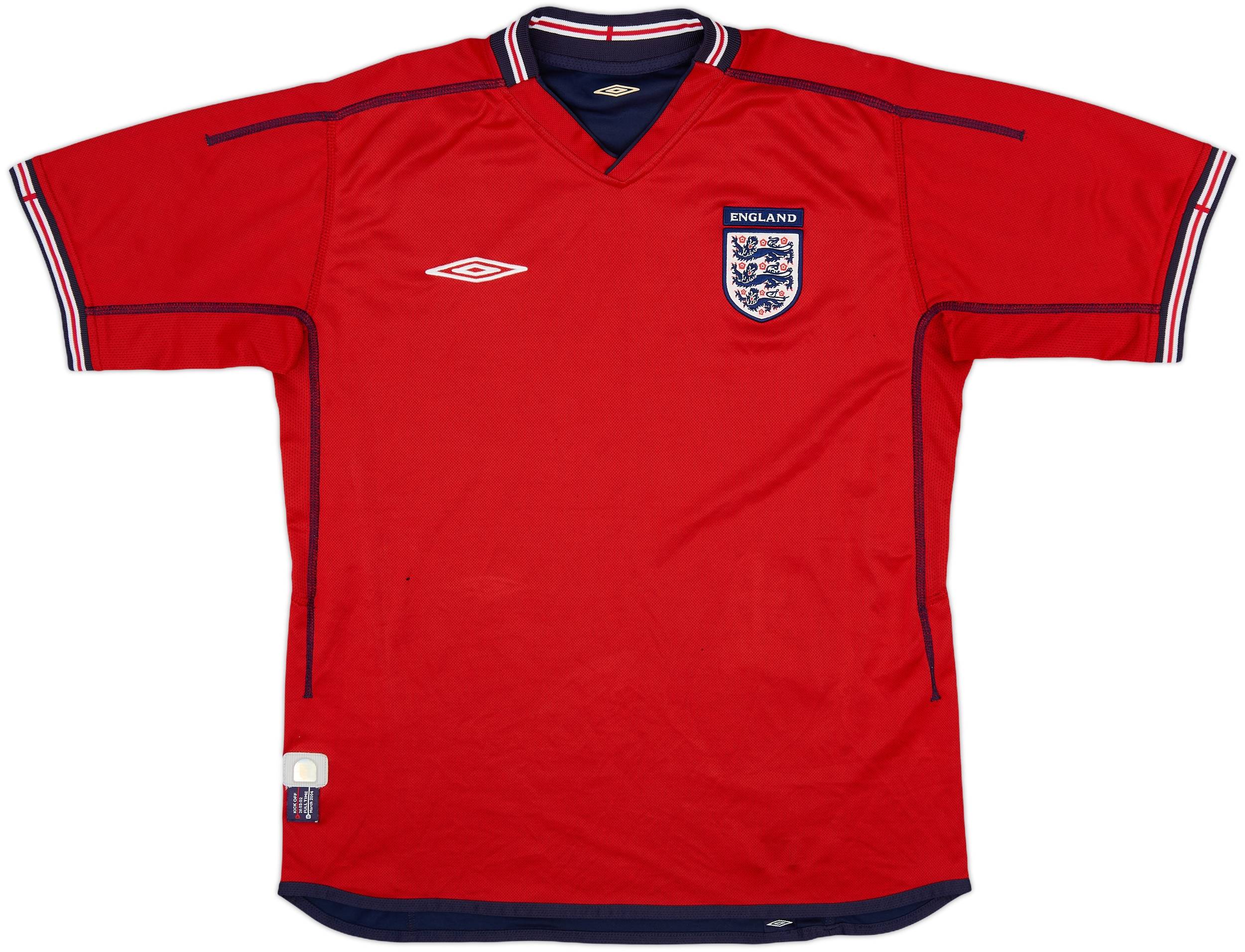 ウェア 04-05 ENGLAND FERDINAND 5 UMBRO away M 2002-04 England Away Shirt - 5/10 - (S)