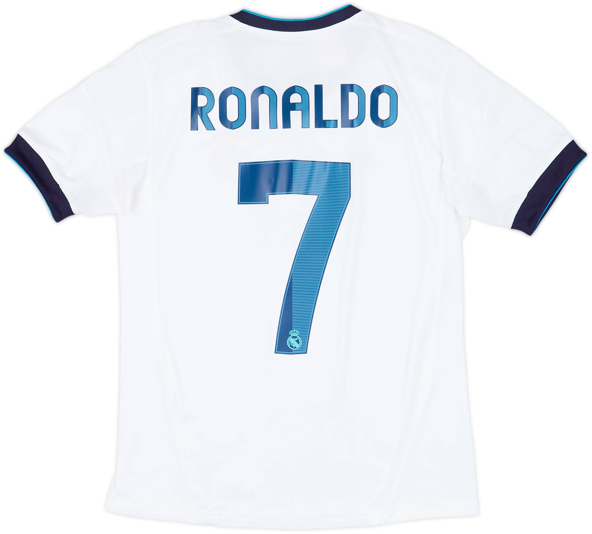 【正規12-13Real Madrid L/S 110th Ronaldo#7】 2012-13 Real Madrid Home Shirt Ronaldo #7 - 8/10 - (XL.Boys)