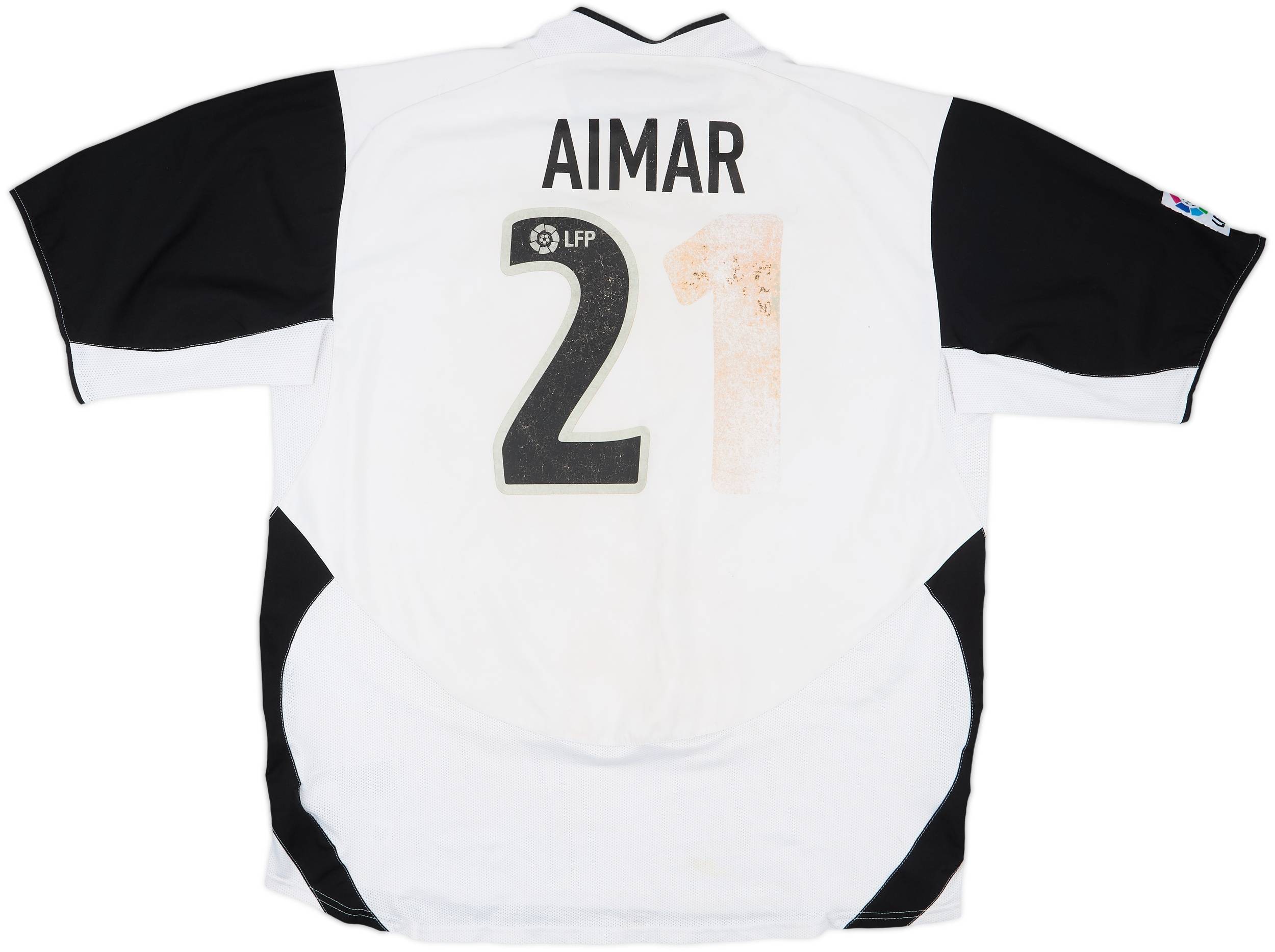 バレンシアCF Aimar 21番 シャツ 2004-05 Valencia Home Shirt Aimar #21 - 8/10 - (S)