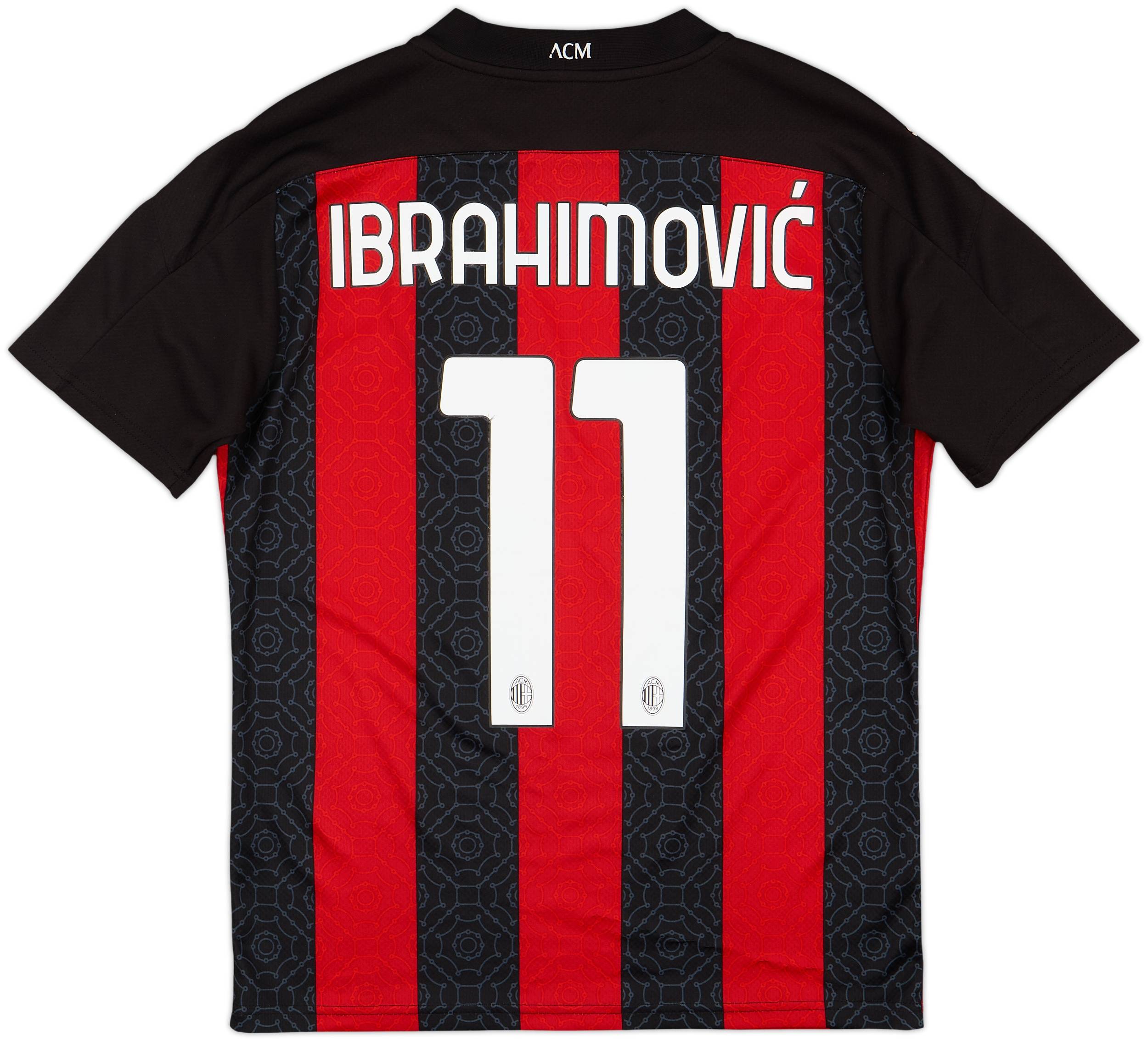 2020-21 AC Milan Home Shirt Ibrahimovic #11 - 8/10 - (S)