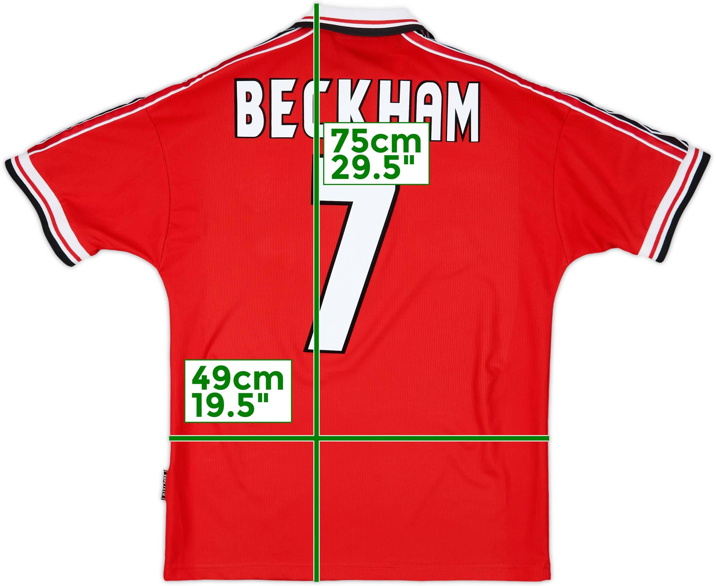 Manchester Beckham 1998/1999 7番 海外正規品 M 1998-00 Manchester United Home Shirt Beckham #7 - 9/10 - (M)