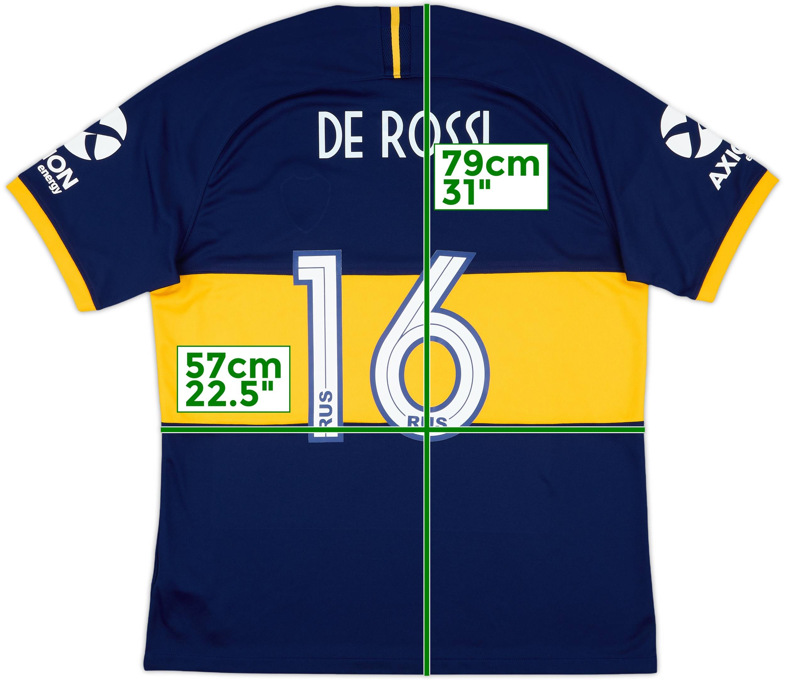 2019-20 Boca Juniors Home Shirt De Rossi #16 - 8/10 - (XL)
