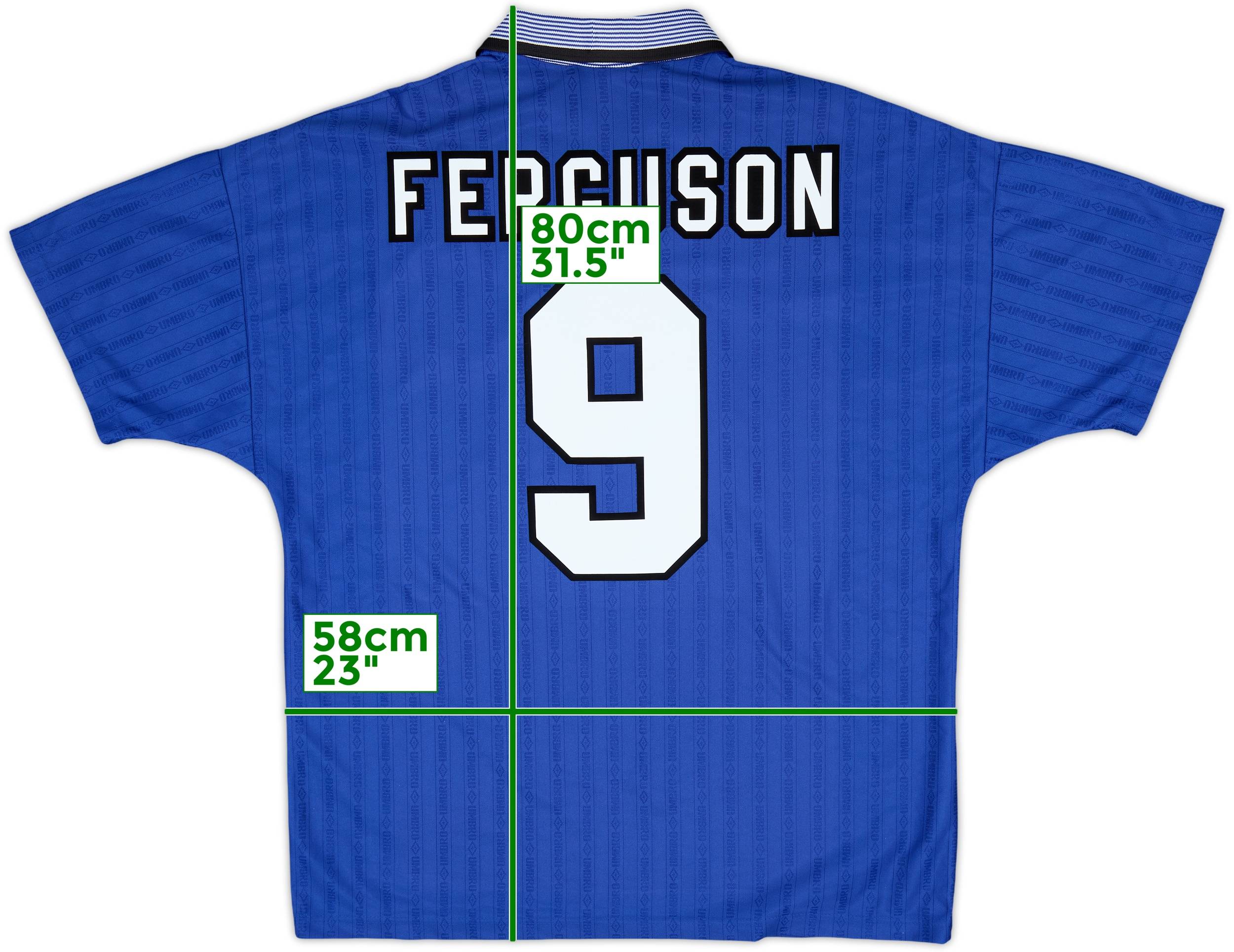 1995-97 Everton Home Shirt Ferguson #9 - 7/10 - (XL)