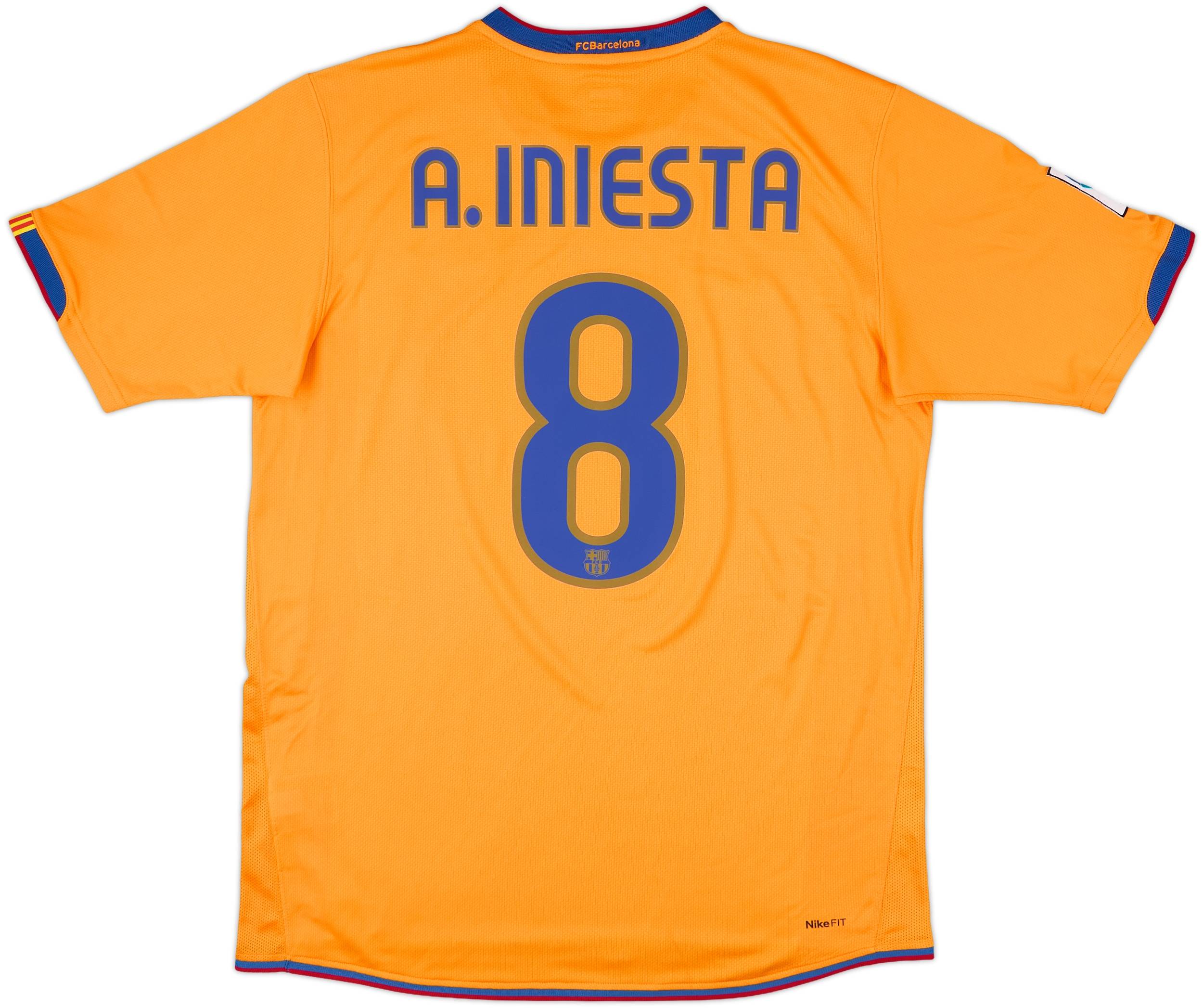 2007-08 Barcelona Third Shirt A.Iniesta #8 - 9/10 - (XL)