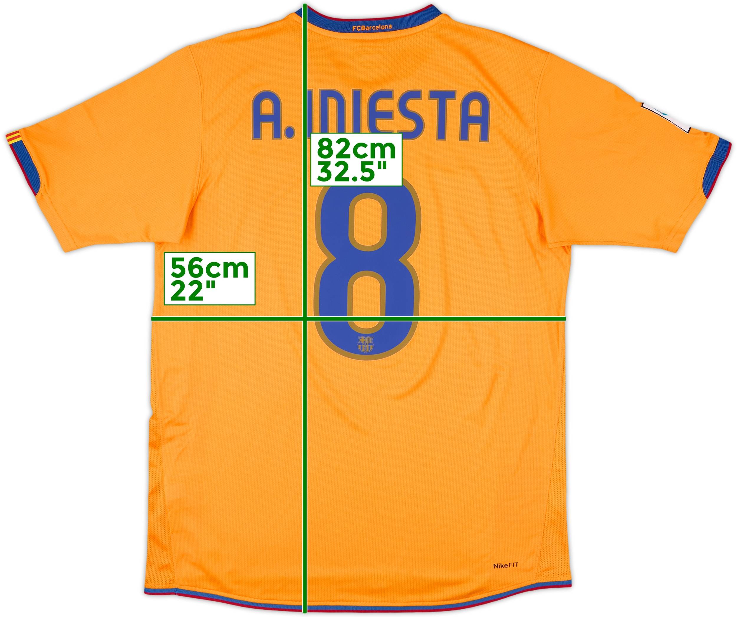 FC Barcelona A. INIESTA 8番シャツ 2009-10 Barcelona Home Shirt A.Iniesta #8 - 10/10 - (XL)