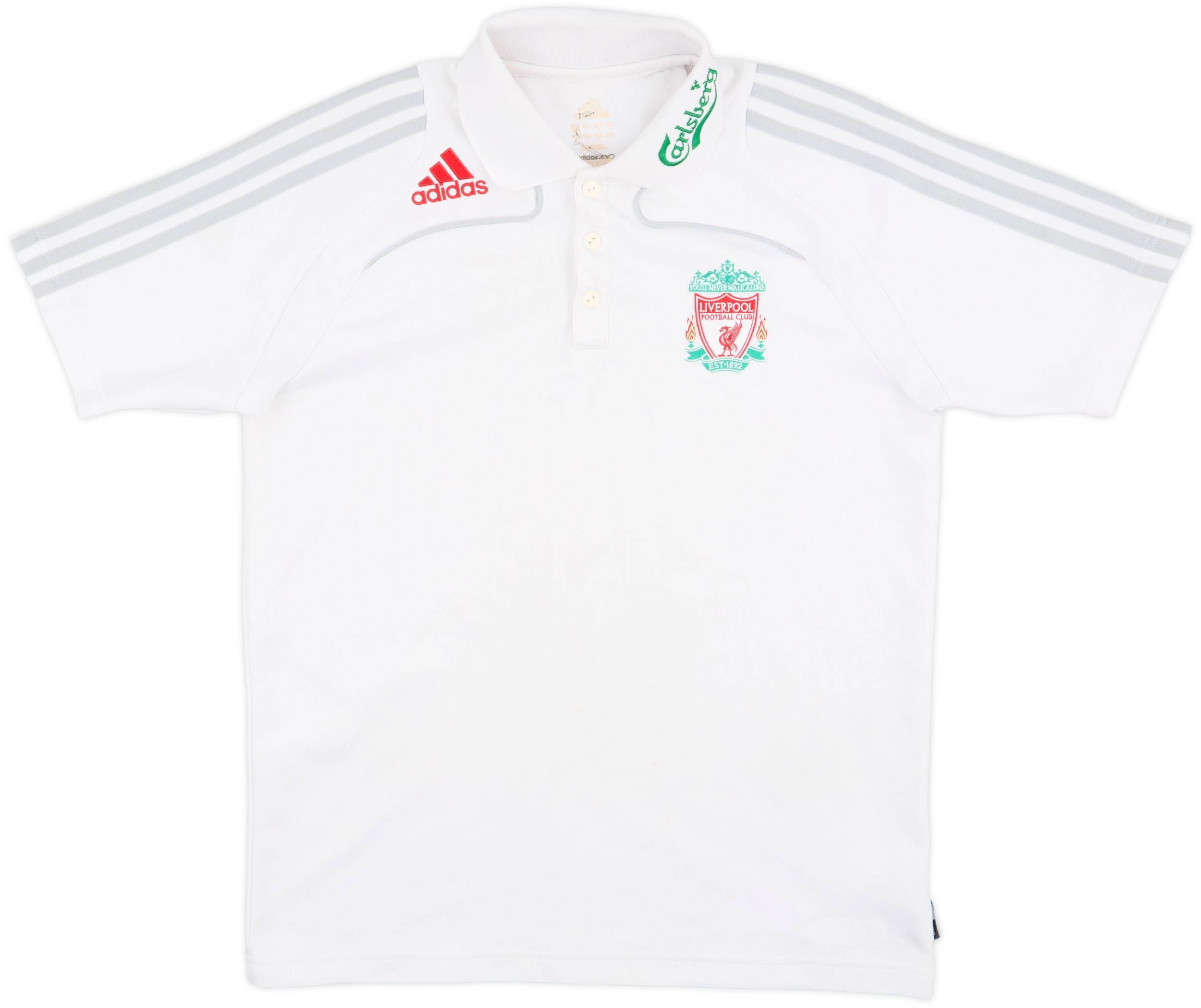 2008-09 Liverpool adidas Polo Shirt - 7/10 - (M)