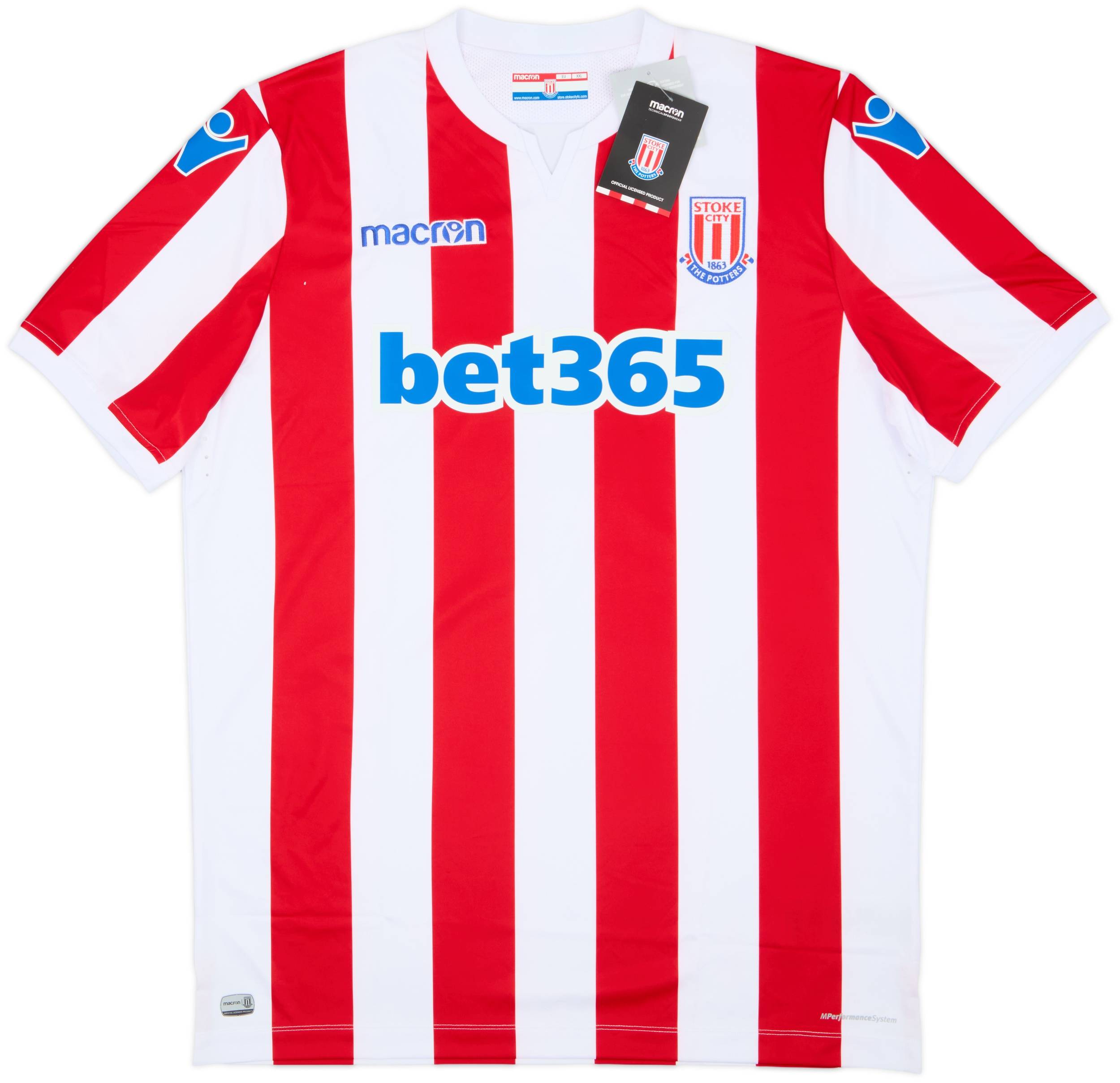 18-19　ストーク・シティ　ユニフォーム　ジョーアレン 2018-19 Stoke City Home Shirt Allen #4 (XXL)