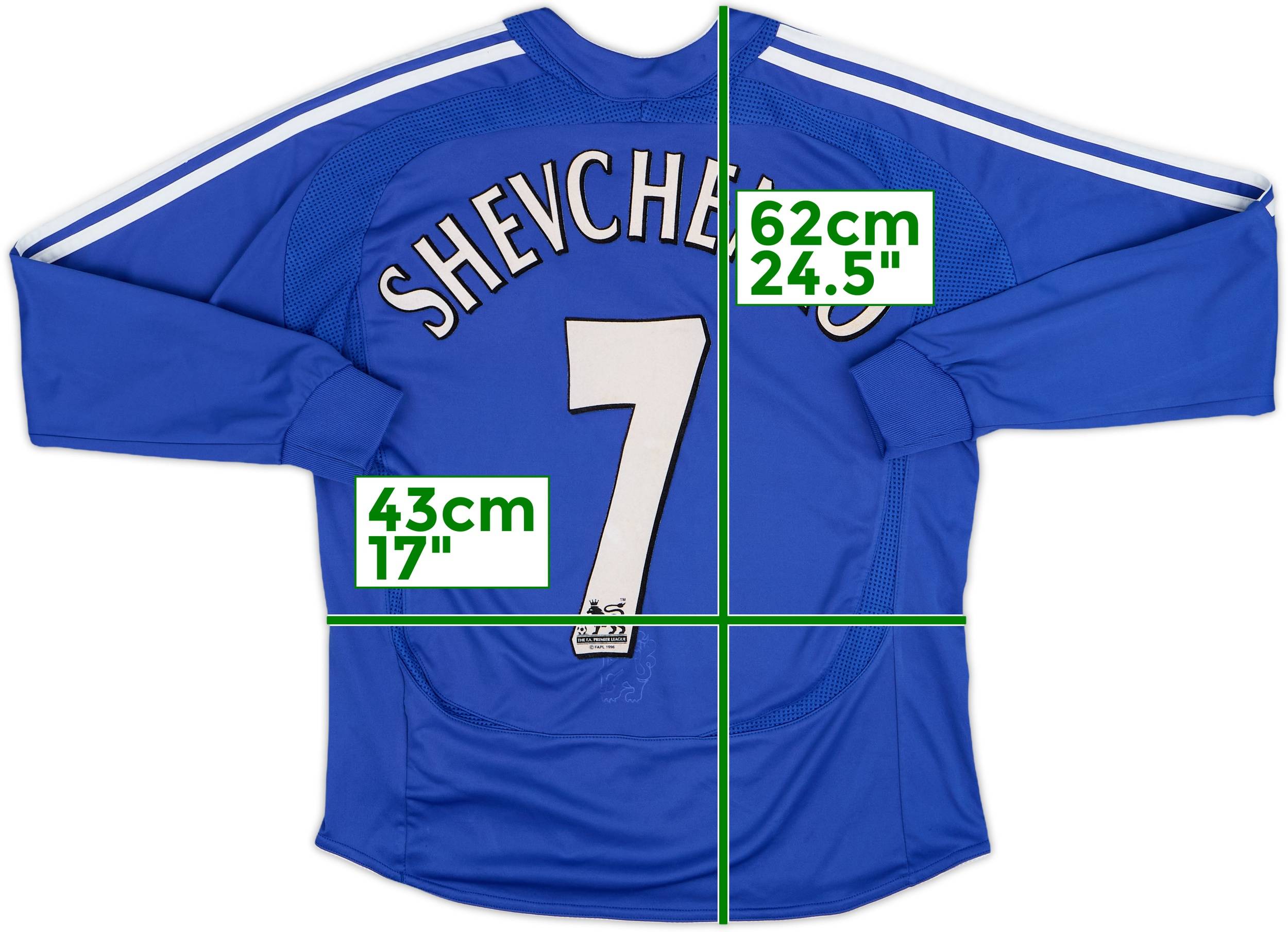 2006-08 Chelsea Home L/S Shirt Shevchenko #7 - 9/10 - (M.Boys)