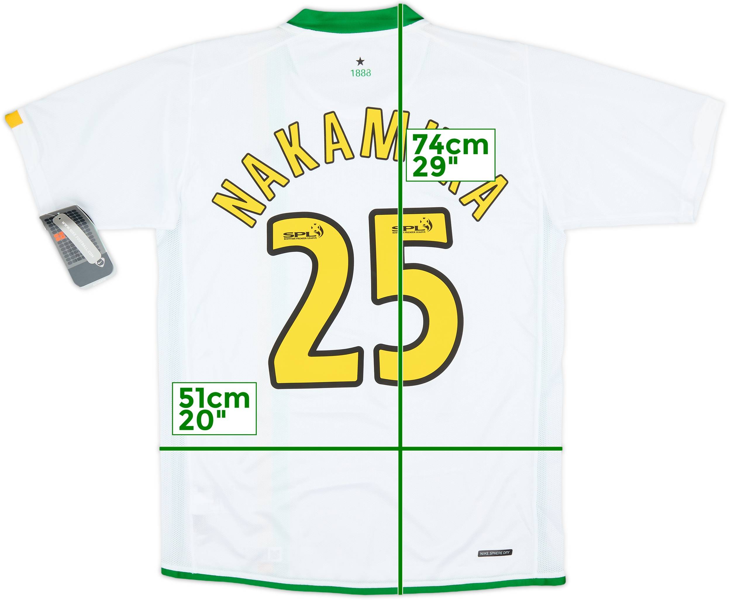 2006-08 Celtic European Shirt Nakamura #25 (M)