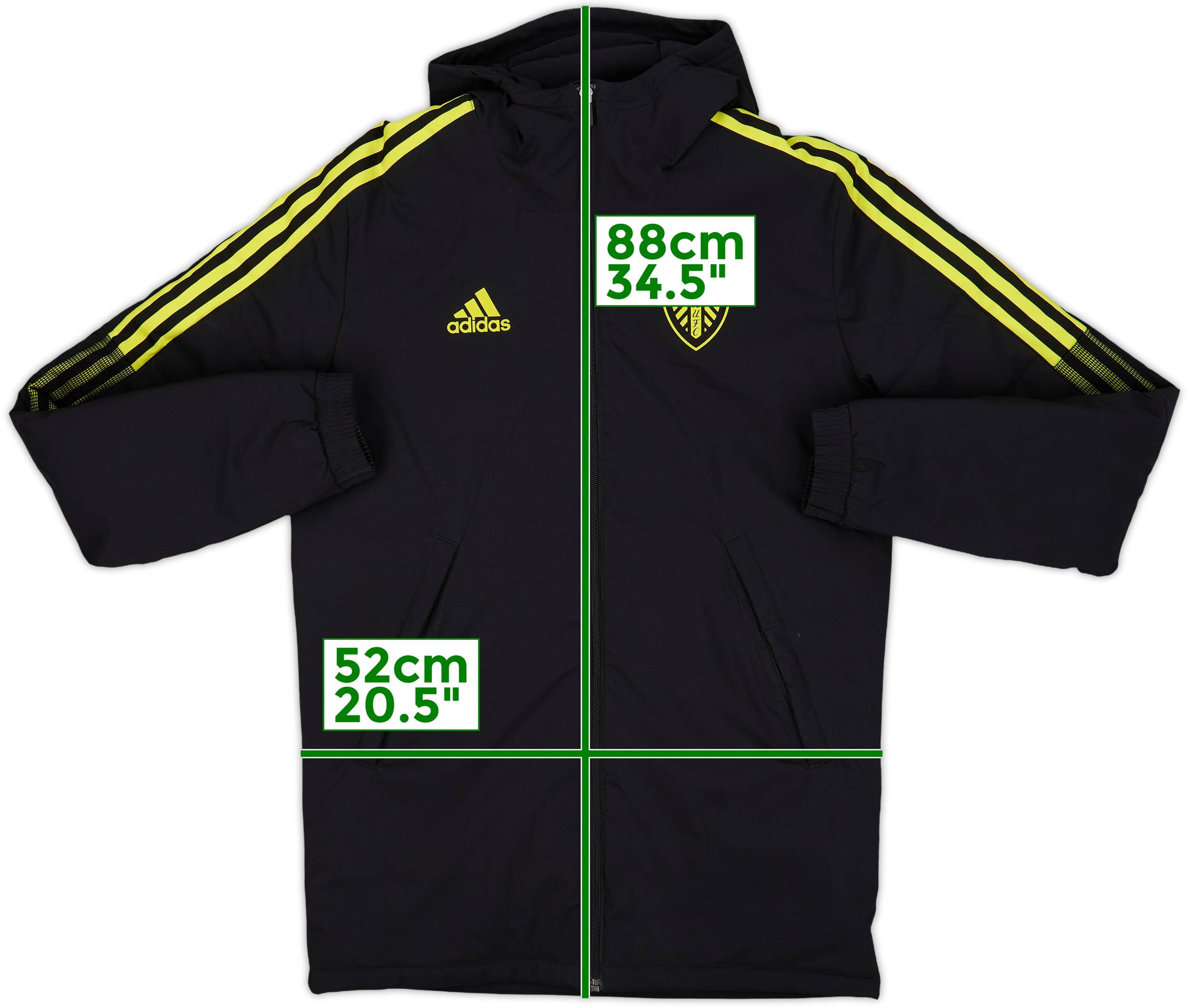 2021-22 Leeds United adidas Padded Bench Coat - 8/10 - (S)