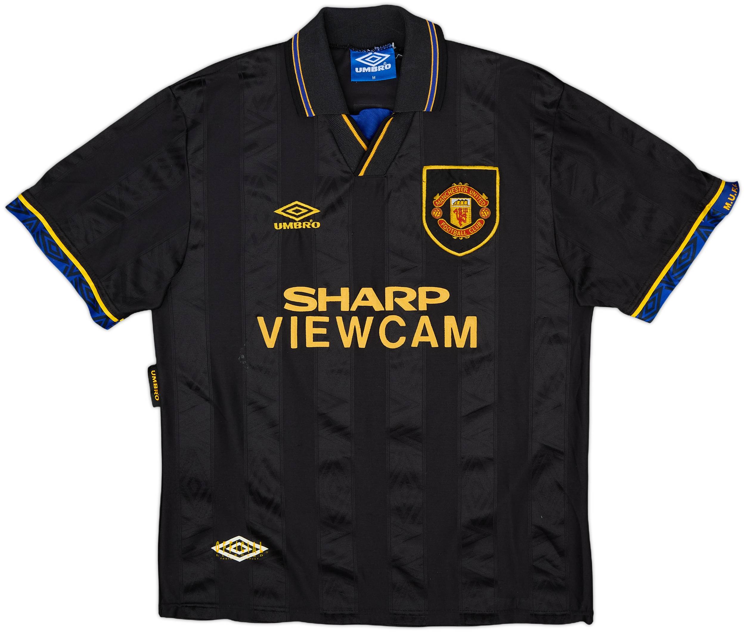 【93/95 Awayモデル】E・カントナ ＃７ マンチェスターユナイテッド 1993-95 Manchester United Away Shirt Cantona #7 - 8/10 - (M)