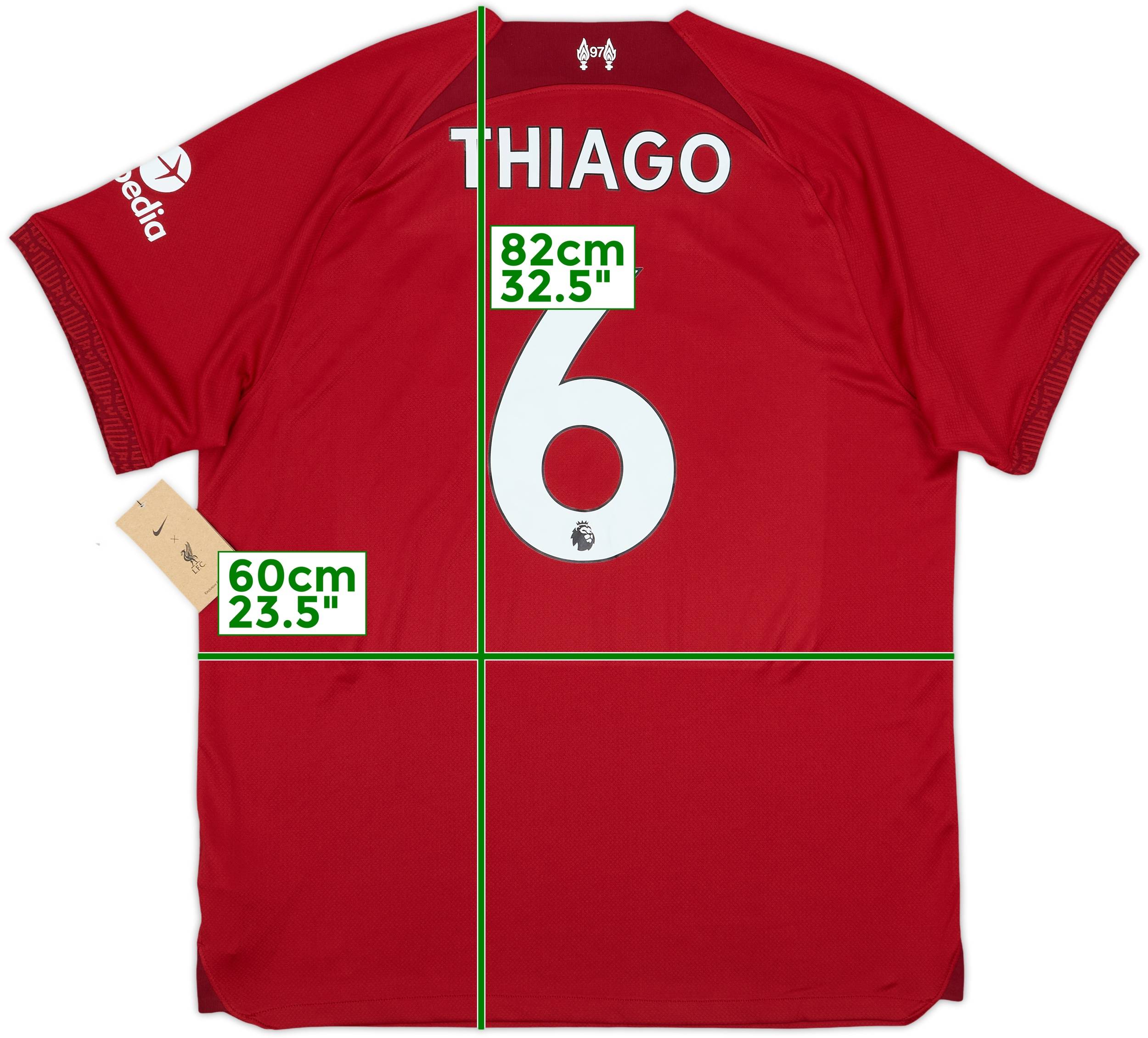 2022-23 Liverpool Home Shirt Thiago #6 (XL)