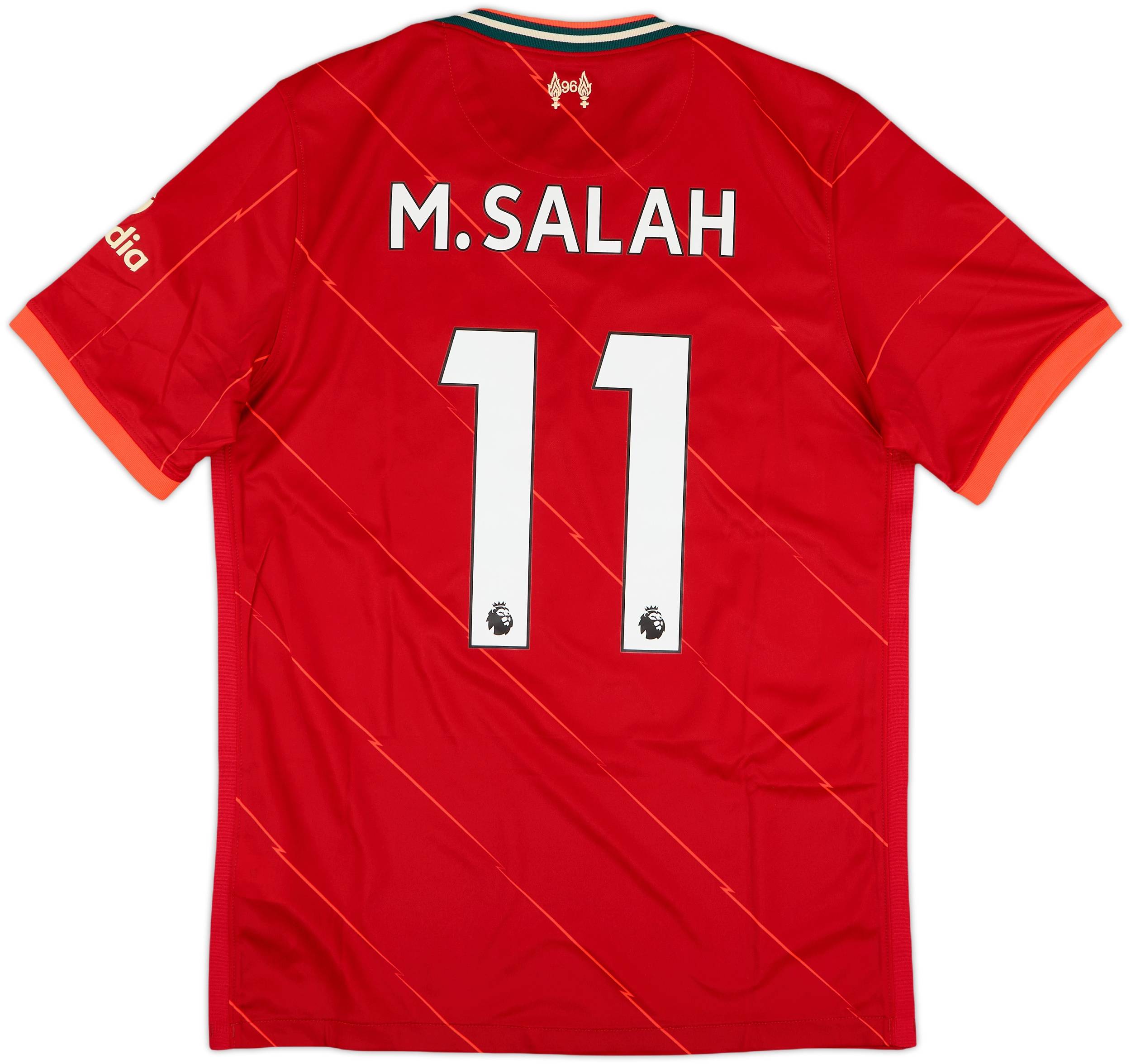 M. SALAH プレミアリーグシャツ 背番号11 2021-22 Liverpool Home Shirt Salah #11 - 8/10 - (M)