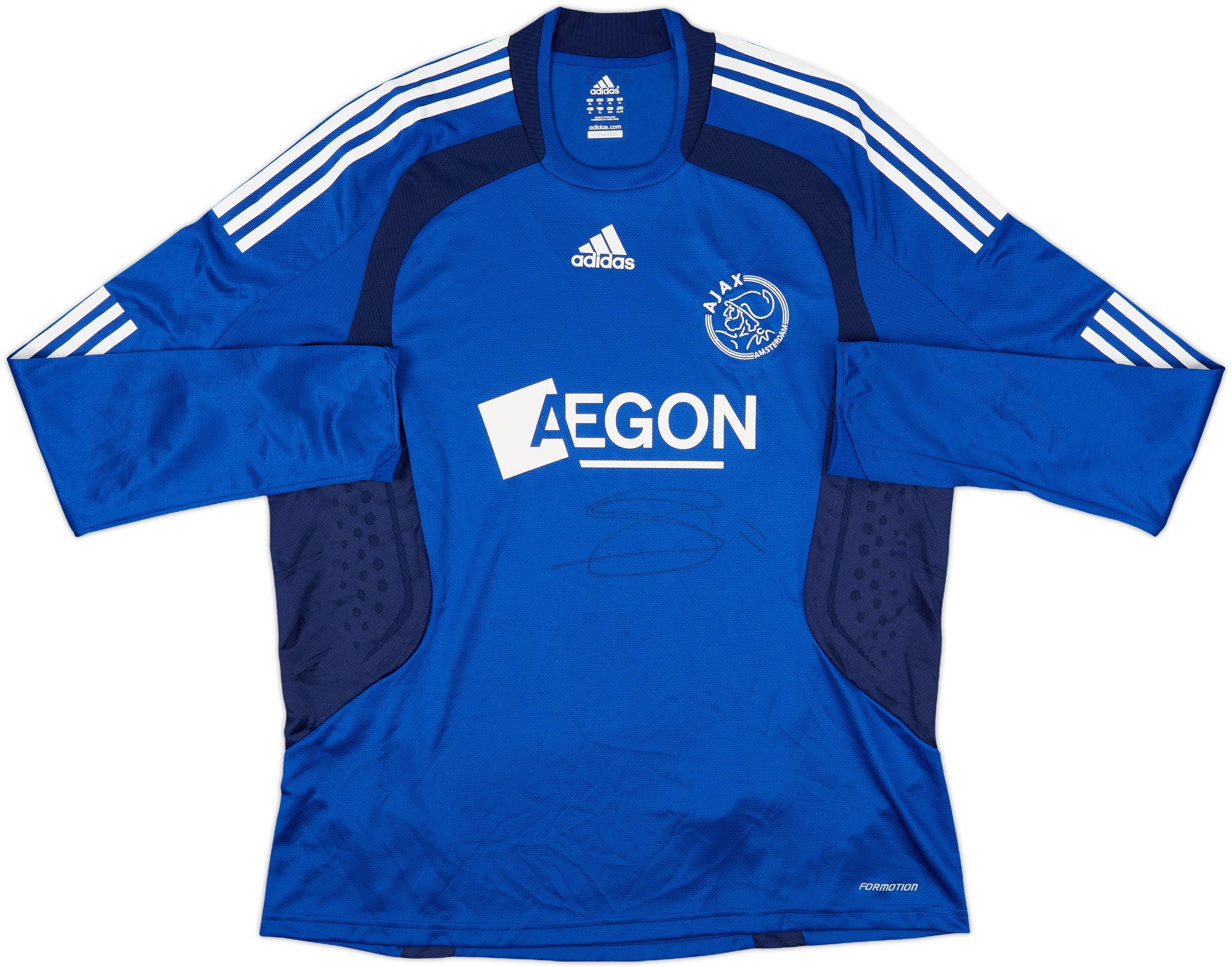 2008-09 Ajax Signed Authentic Away L/S Shirt - 9/10 - (XL)