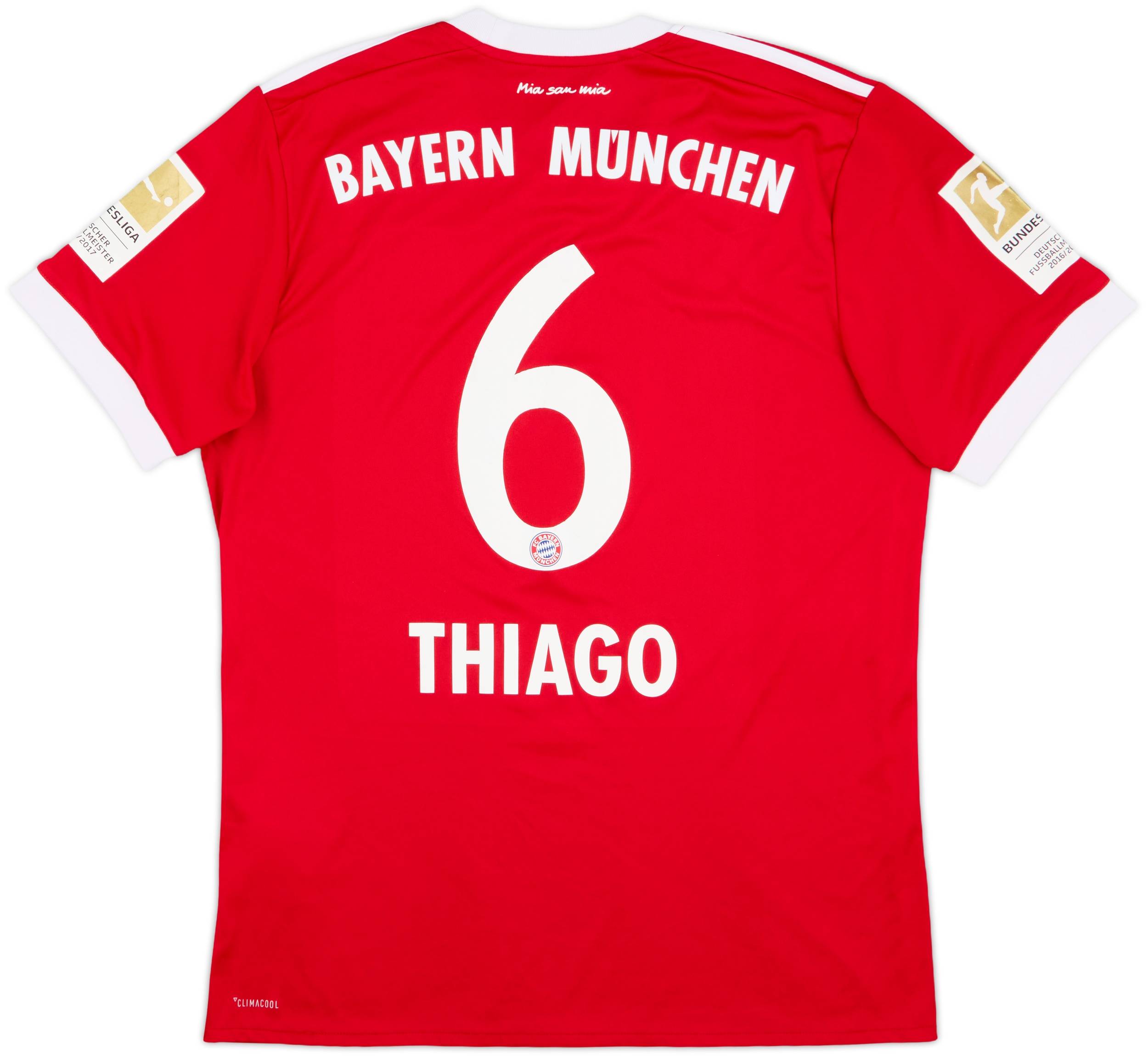 2017-18 Bayern Munich Home Shirt Thiago #6 - 7/10 - (M)