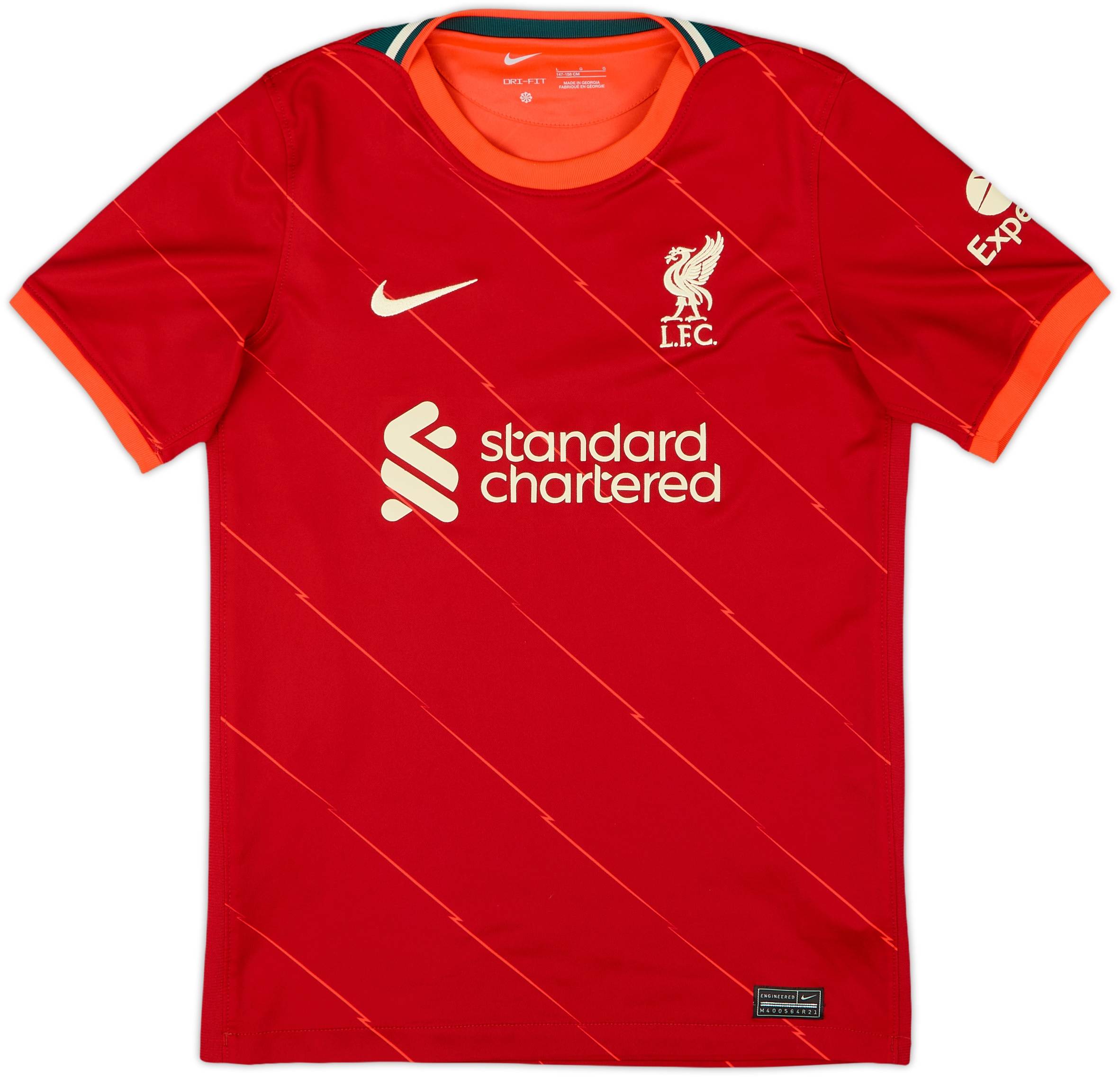 2021-22 Liverpool Home Shirt - 10/10 - (L.Boys)