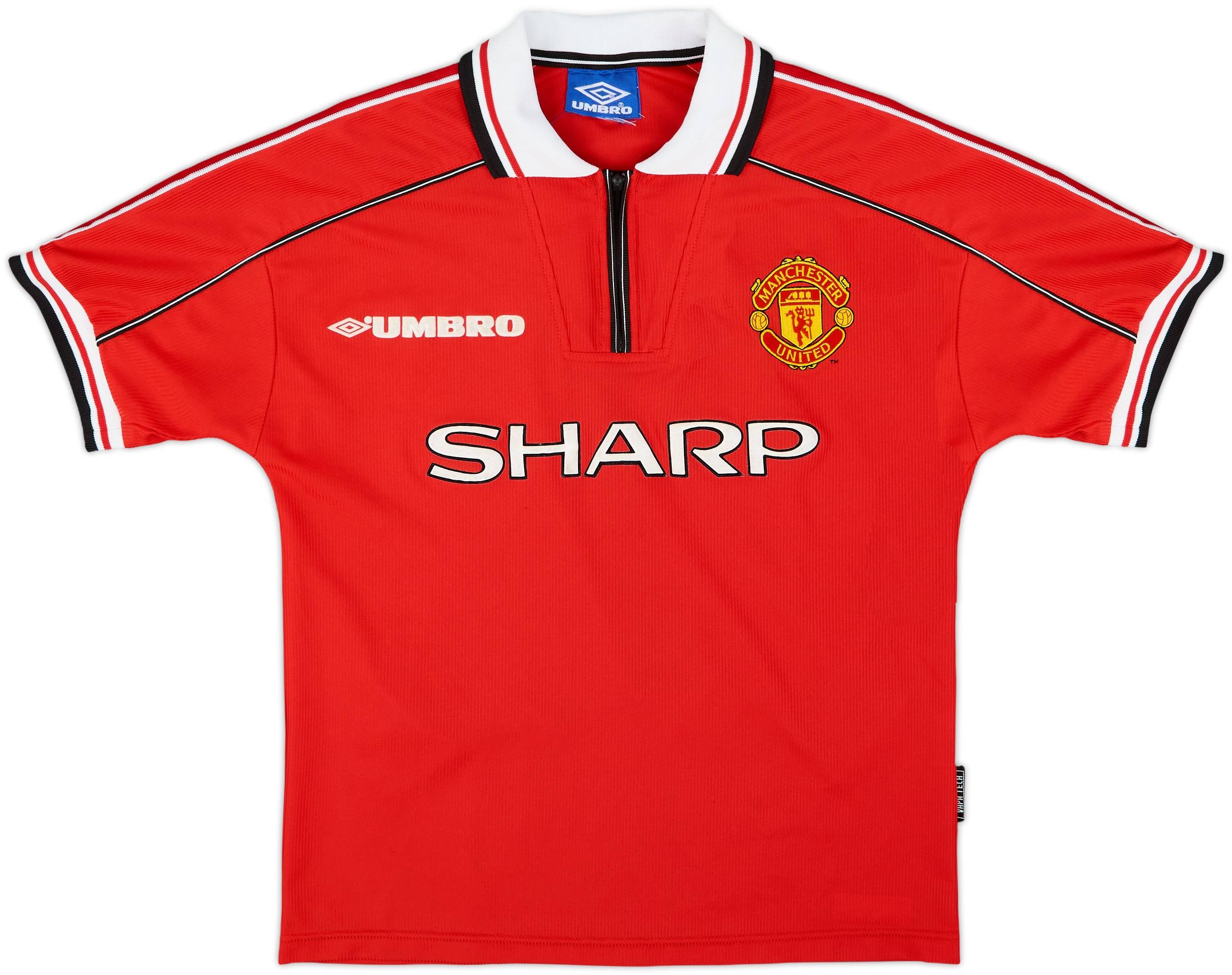 1998-00 Manchester United Home Shirt Beckham #7 - 8/10 - (Y)
