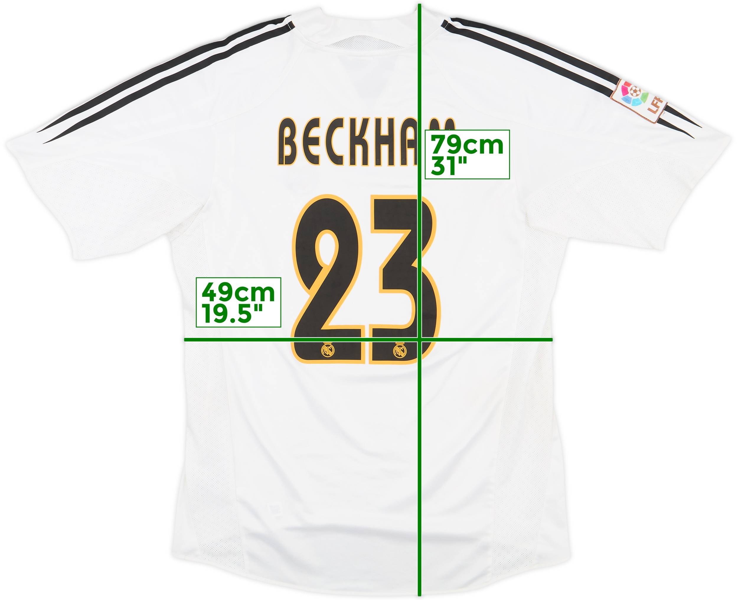 2004-05 Real Madrid Home Shirt Beckham #23 - 5/10 - (M)