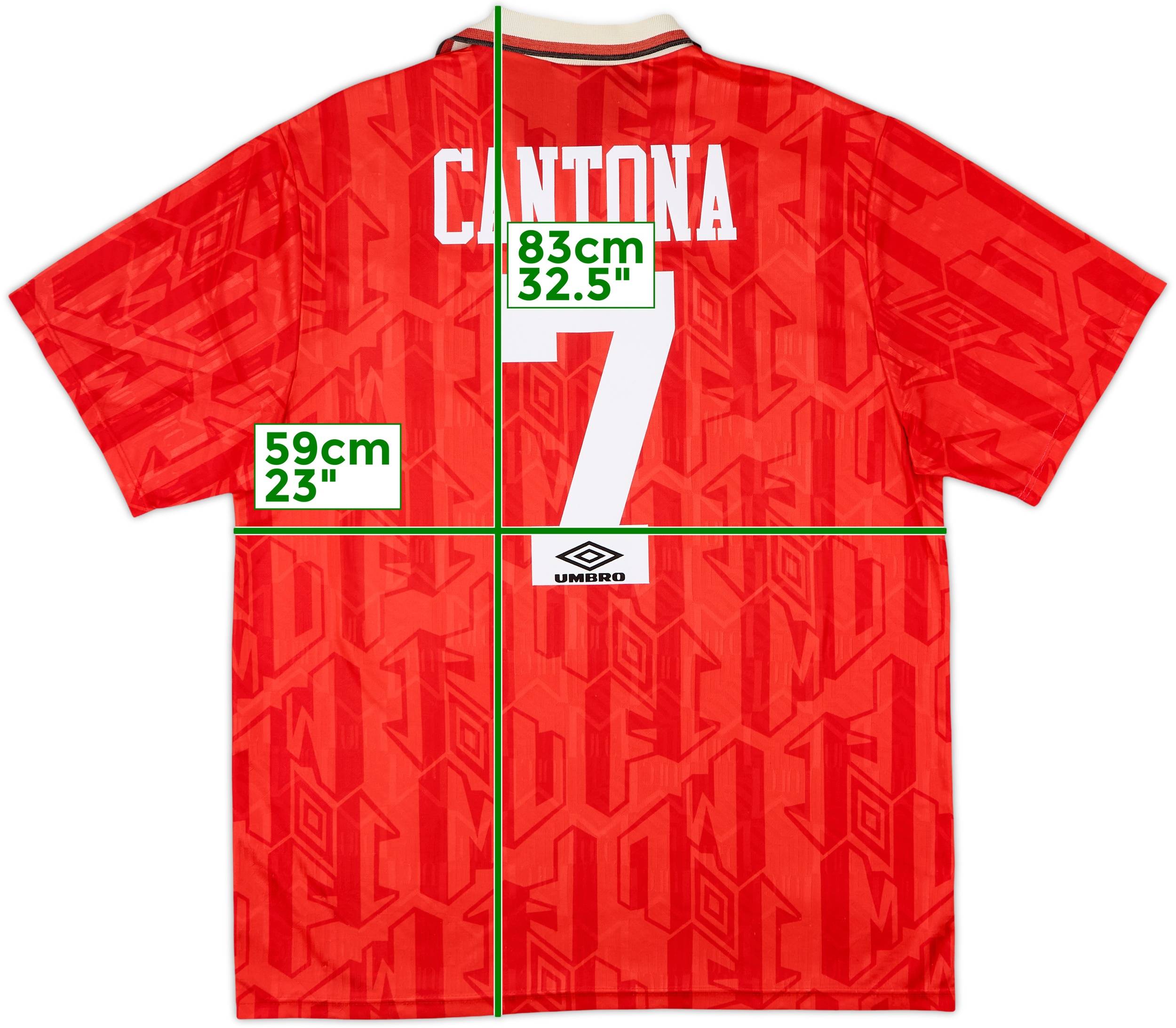 1992-94 Manchester United Cantona カントナ 1992-94 Manchester United Home Shirt Cantona #7 - 6/10 - (XL)