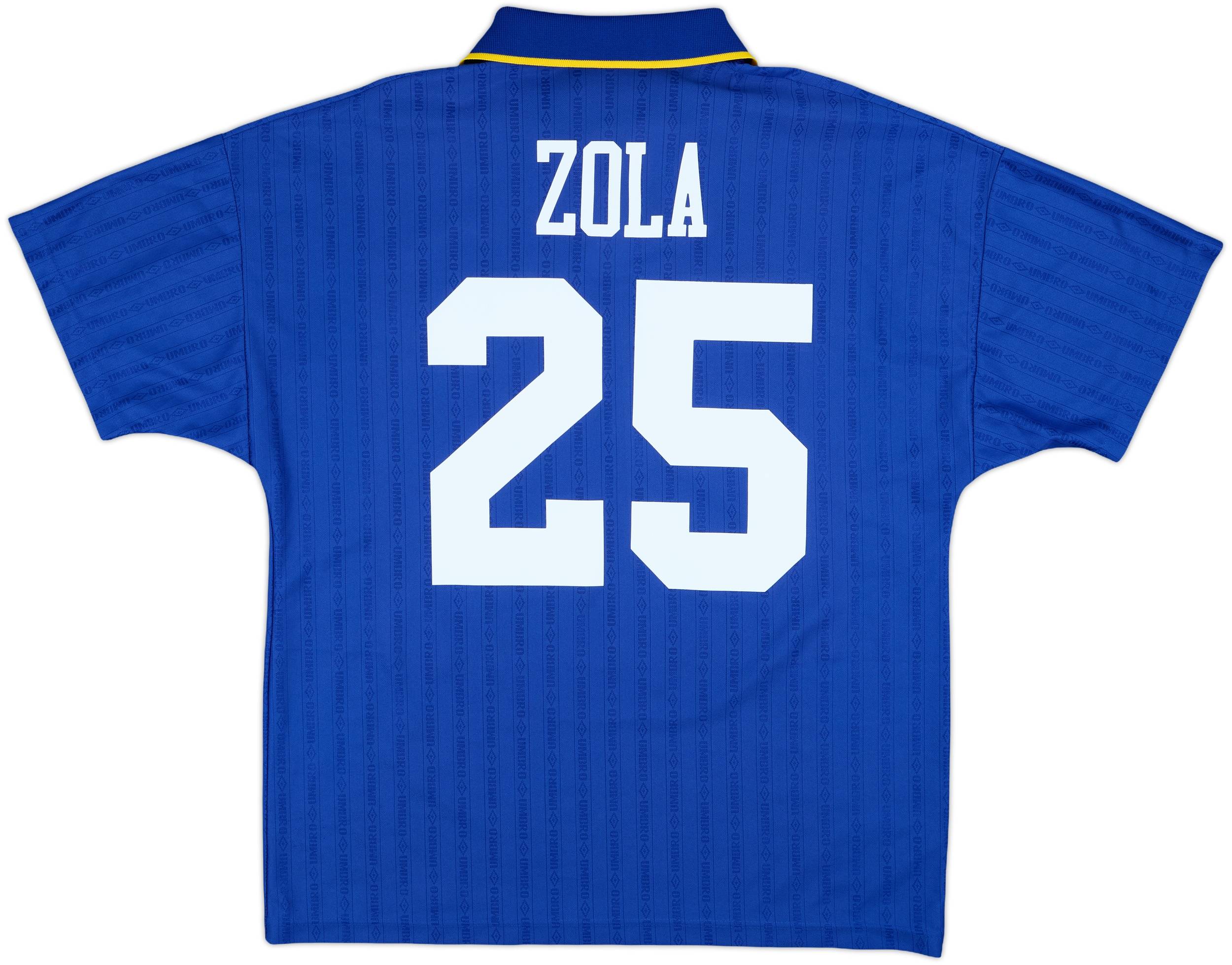 1995-97 Chelsea Home Shirt Zola #25 - 8/10 - (L)