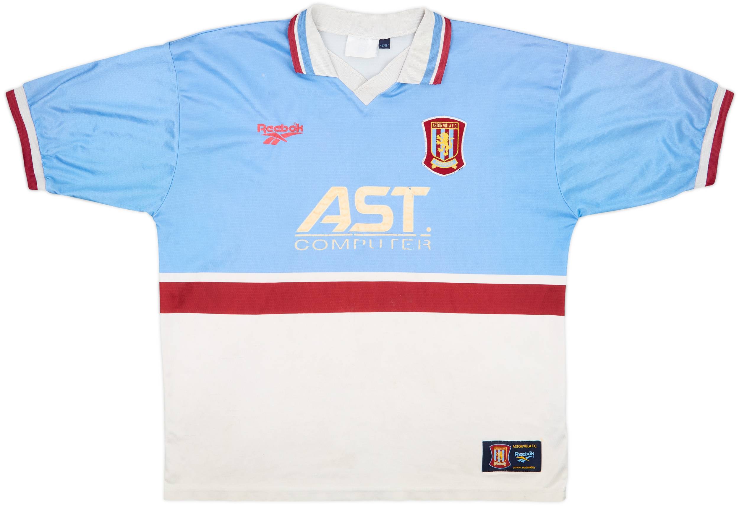 Reebok Aston Villa シャツ 1996/98 Aston Villa Vintage Reebok Away Football Shirt Jersey (XXL