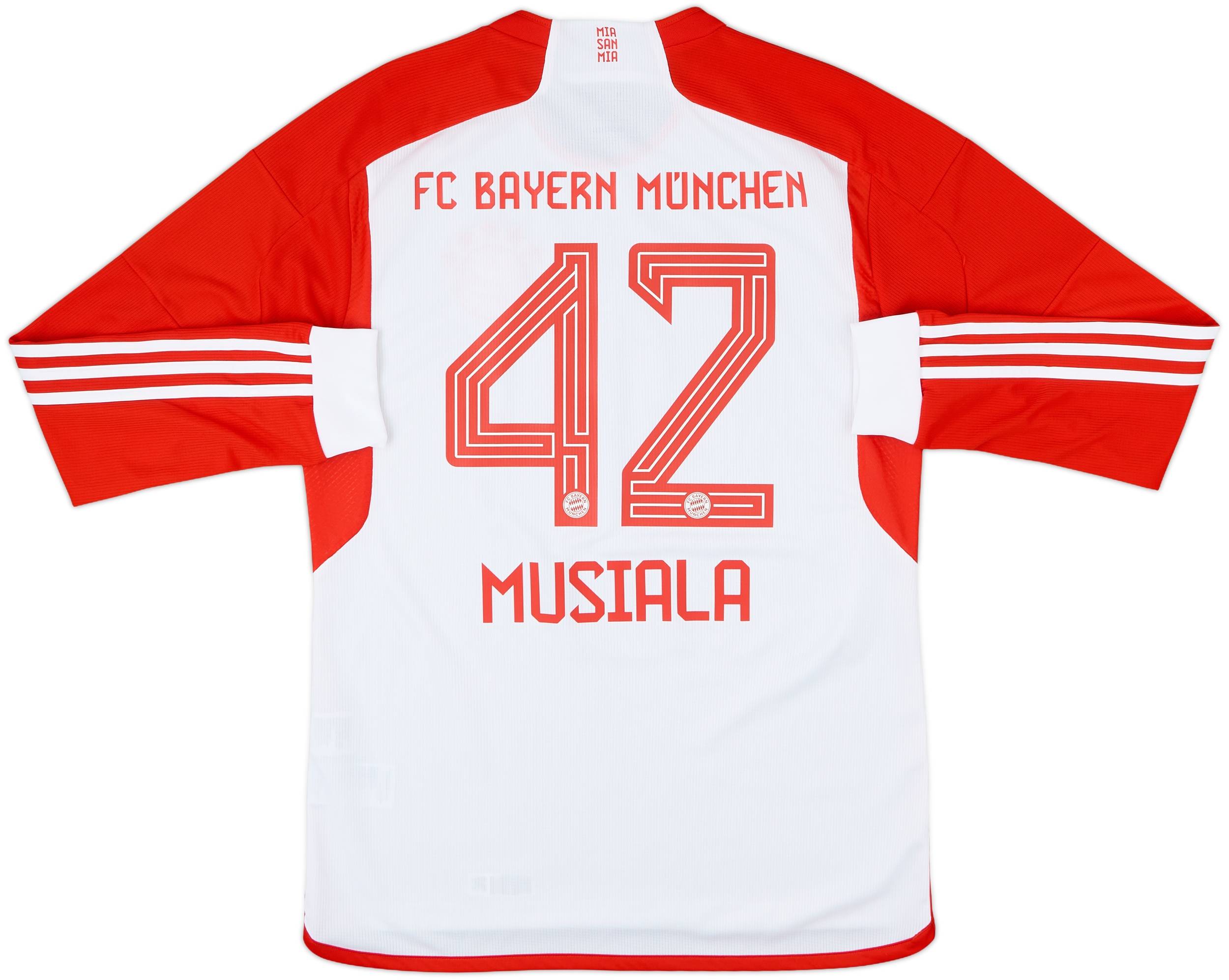 2023-24 Bayern Munich Home L/S Shirt Musiala #42 - 10/10 - (M)