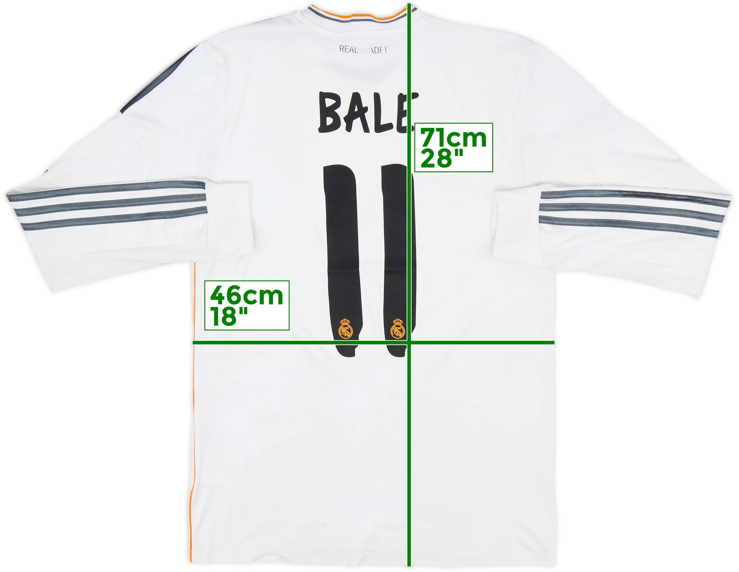 2013-14 Real Madrid Home L/S Shirt Bale #11 - 5/10 - (S)
