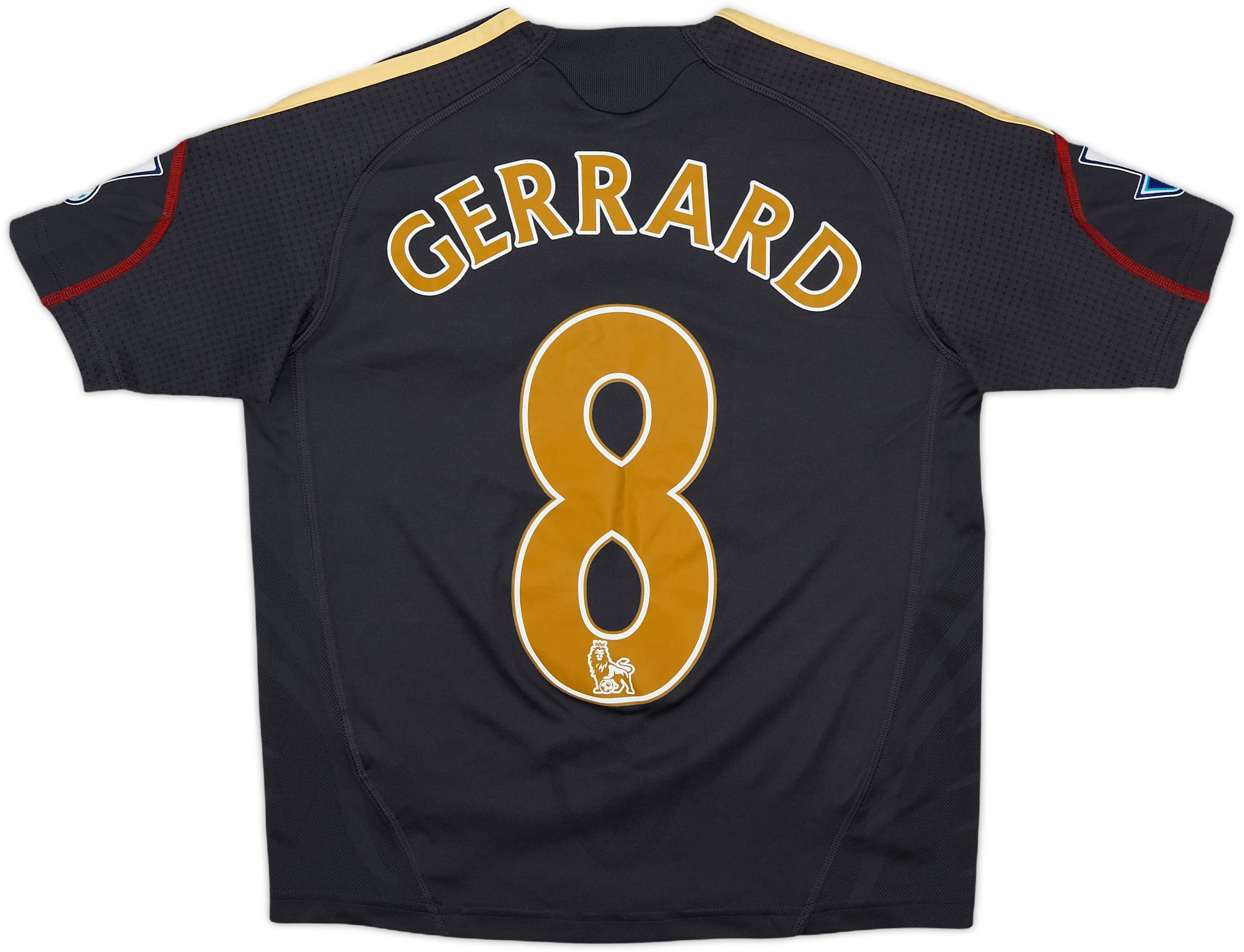 Liverpool GERRARD 08-09 away CLモデル オーセン 2008-09 Liverpool Away Shirt Gerrard #8 - 6/10 - (XXL)