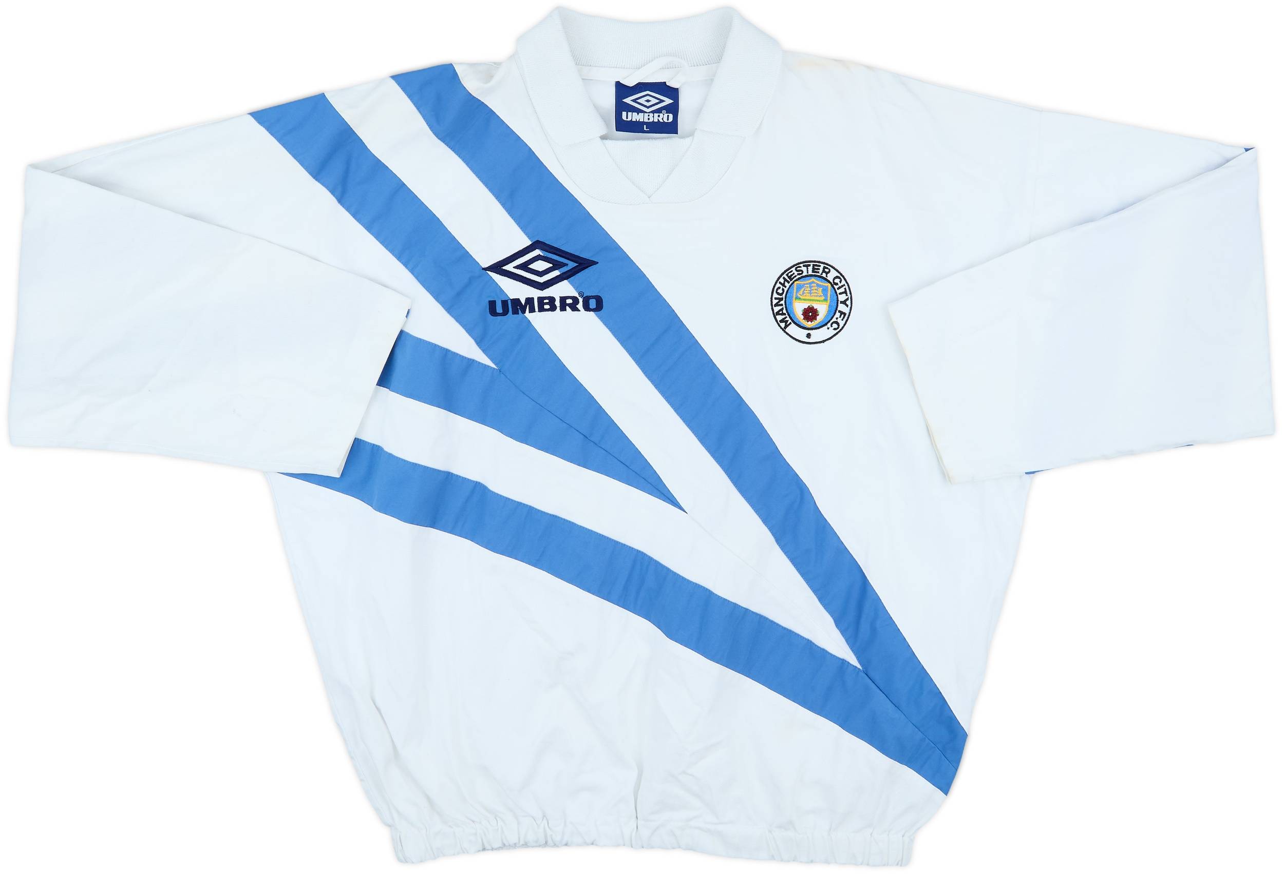 1991-93 Manchester City Umbro Drill Top - 8/10 - (L)